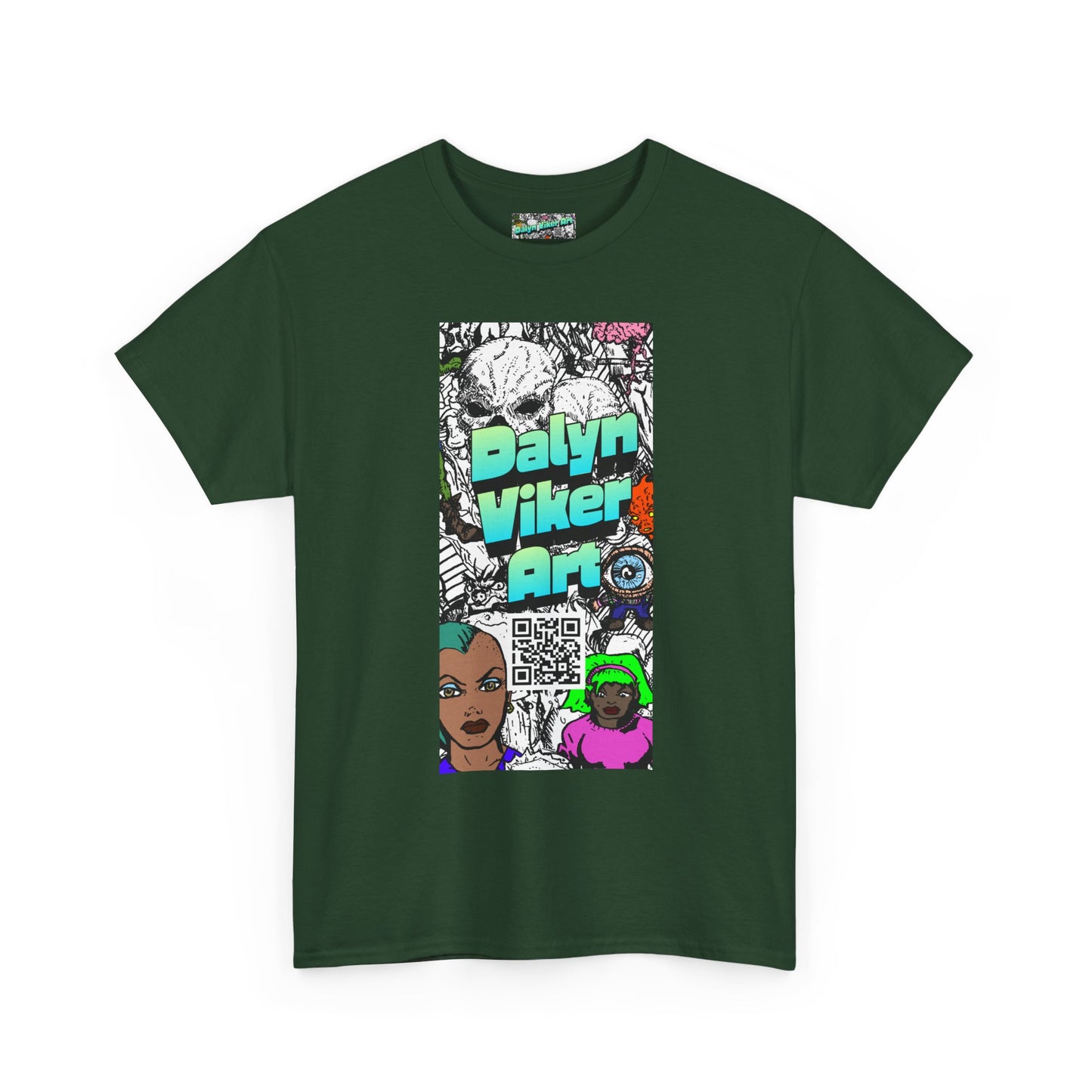 Graphic Art T-Shirt — "Dalyn Viker Art" Vertical Collage Tee