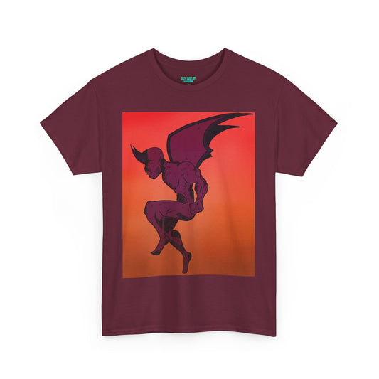 Unisex Heavy Cotton Tee - Vibrant Demon Art Design