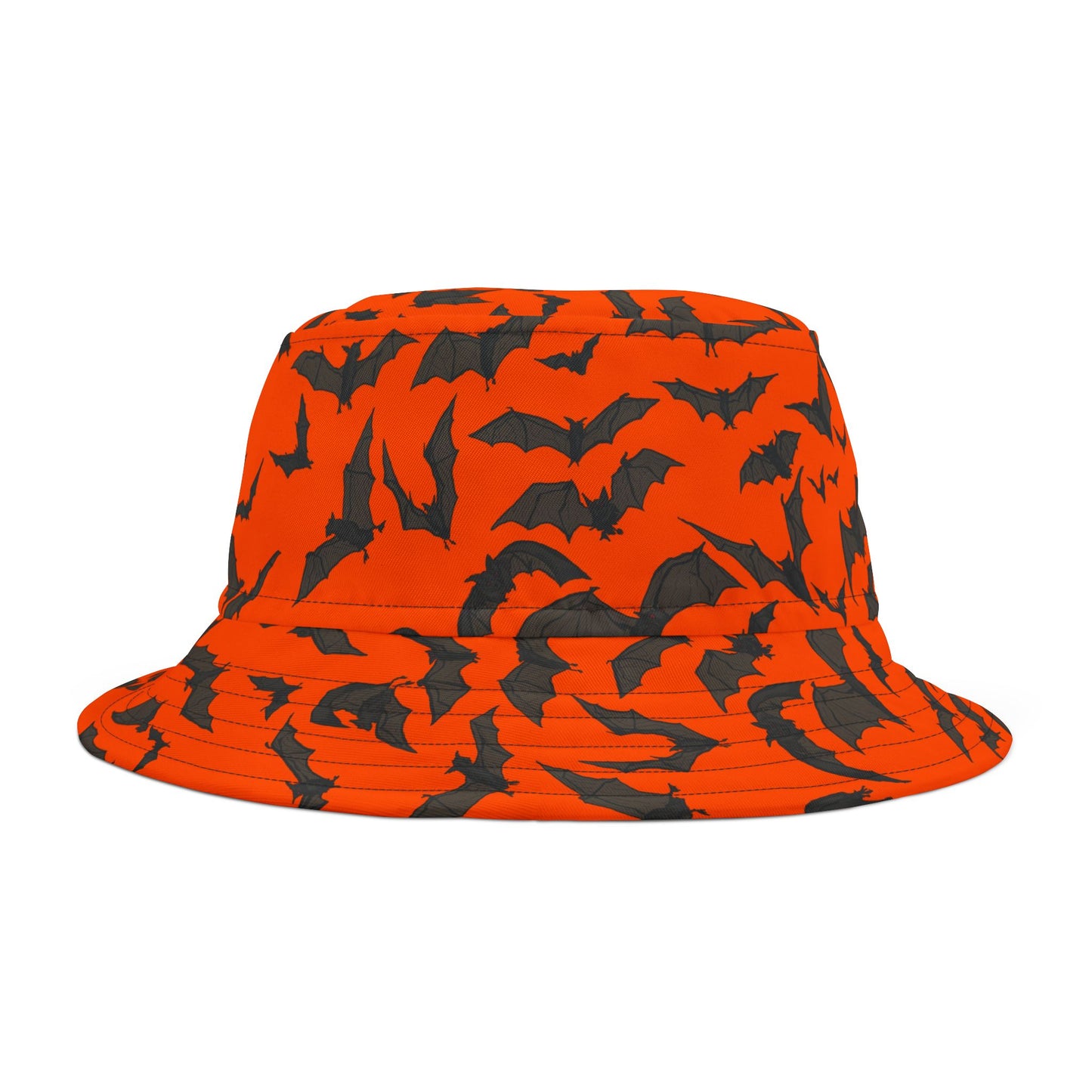 Halloween Bat Print Bucket Hat, Unisex Fashion Accessory, Perfect for Costumes and Fall Outings