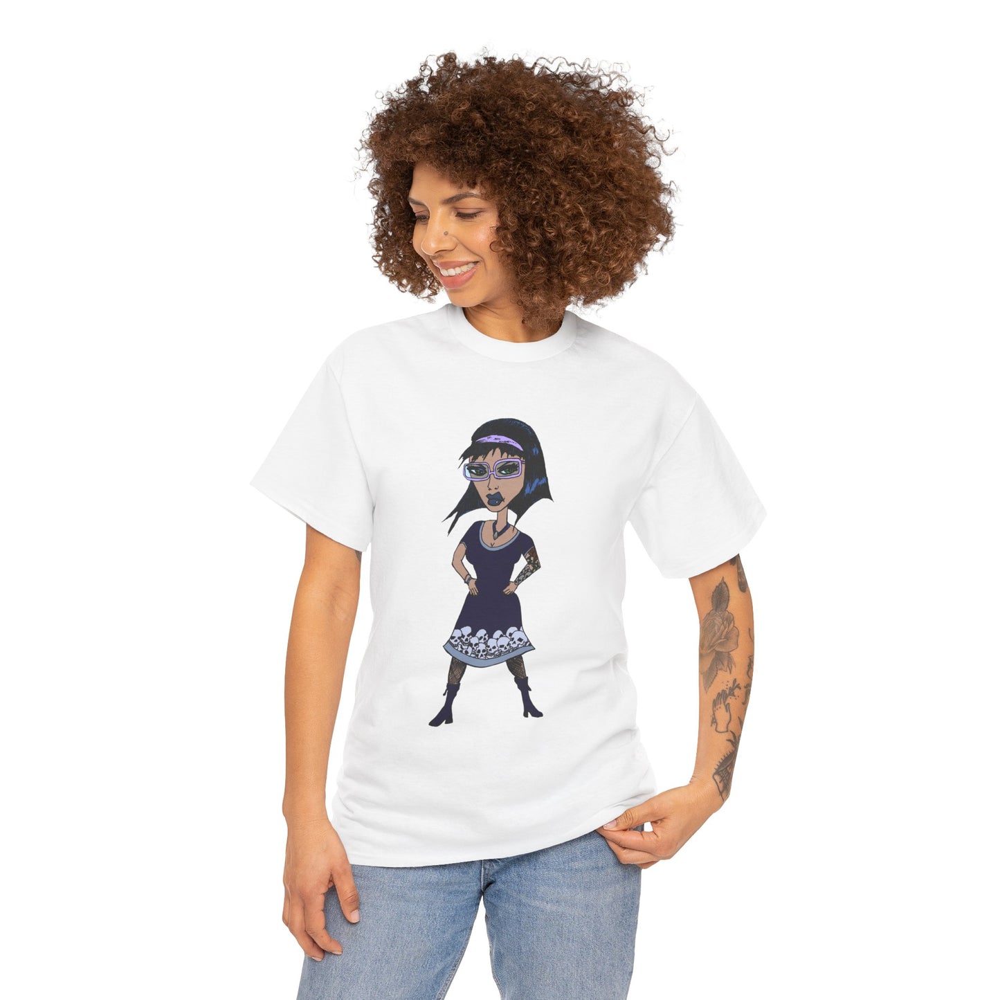 Gothic Doll T-Shirt — Retro Vampire Girl Graphic Tee