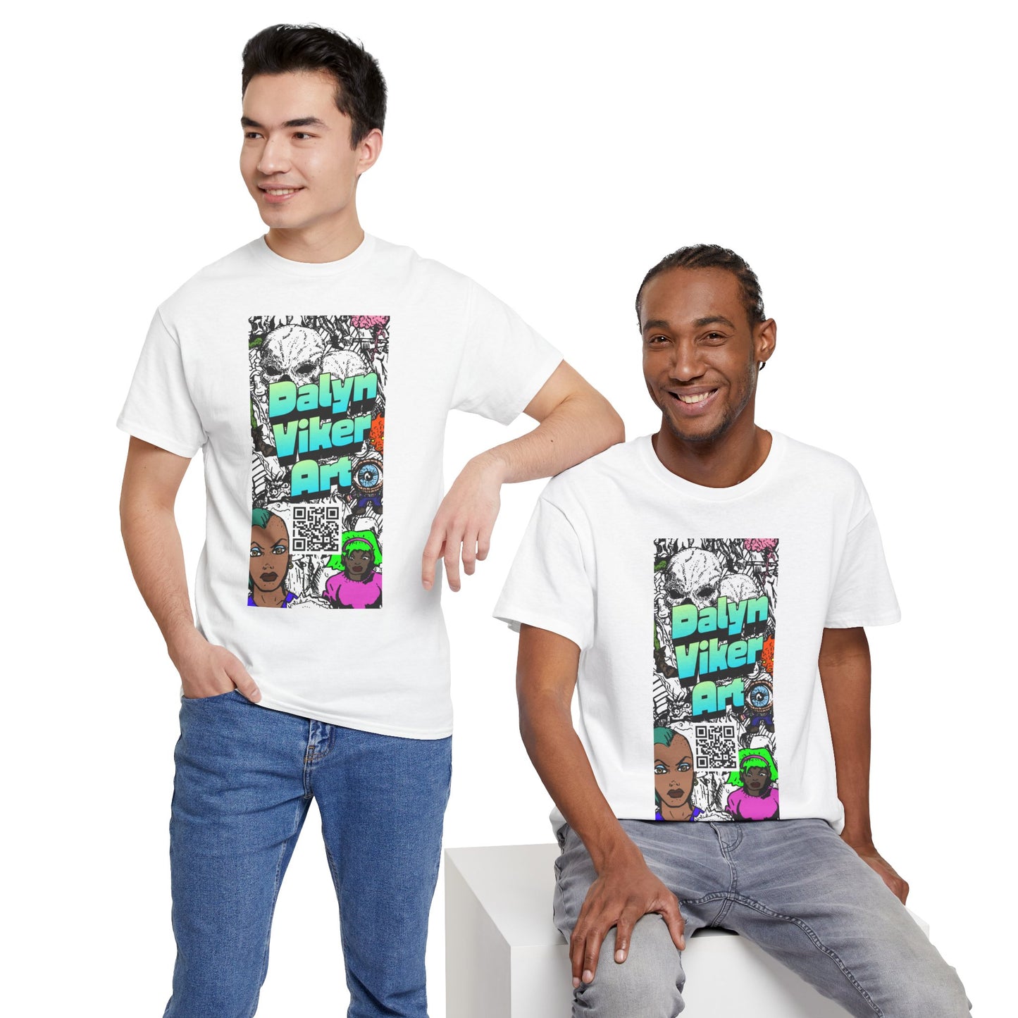 Graphic Art T-Shirt — "Dalyn Viker Art" Vertical Collage Tee