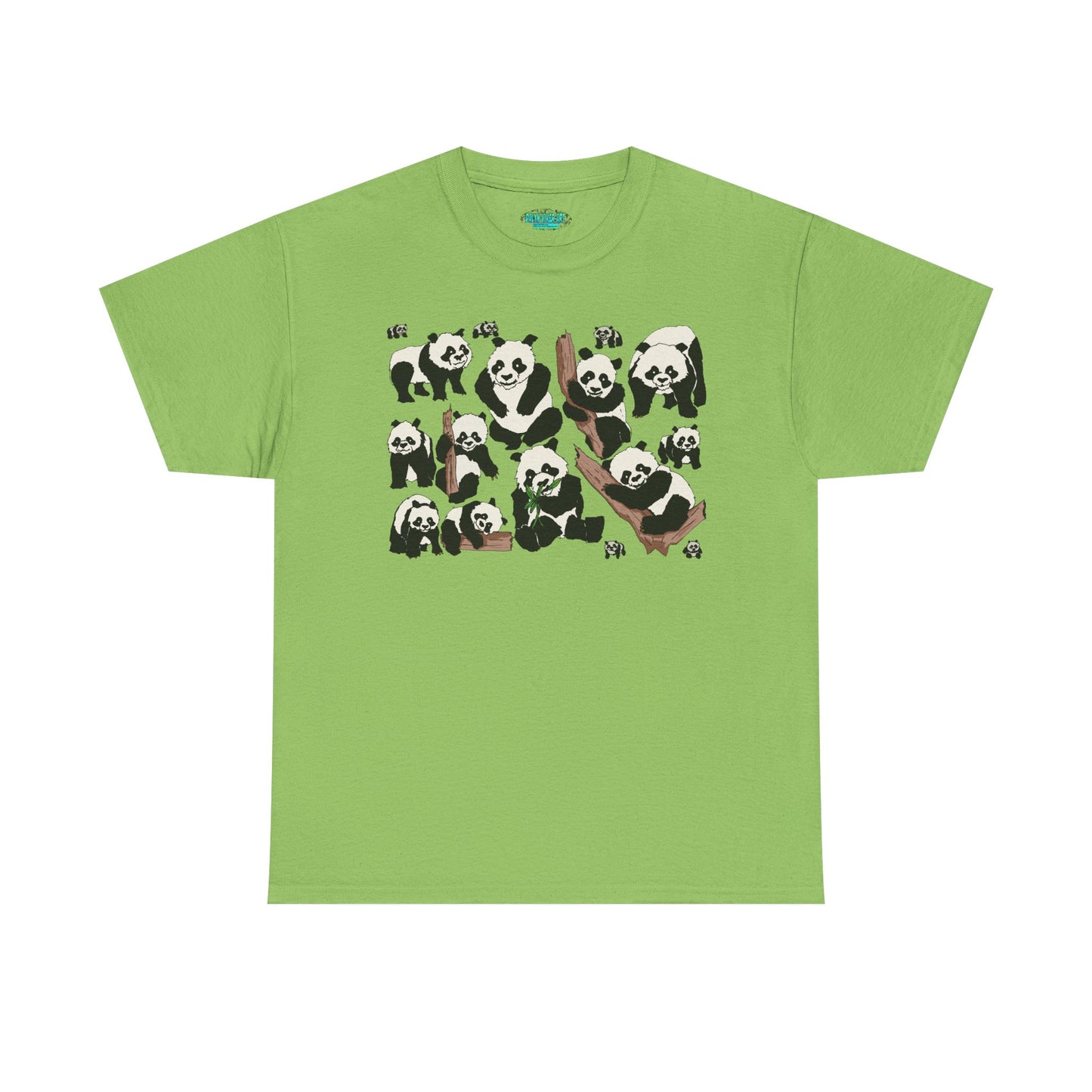 Cute Panda Design Unisex Heavy Cotton Tee | Animal Lover Gift, Casual Wear, Eco-Friendly Apparel, Nature Enthusiast Clothing