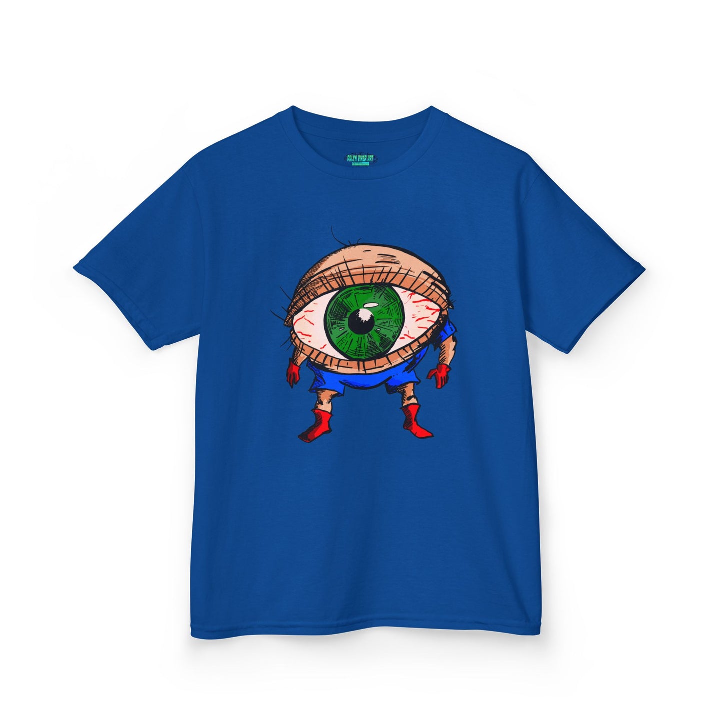 Terrif-EYE-ing Whimsical Kids Heavy Cotton Tee with Eye Design