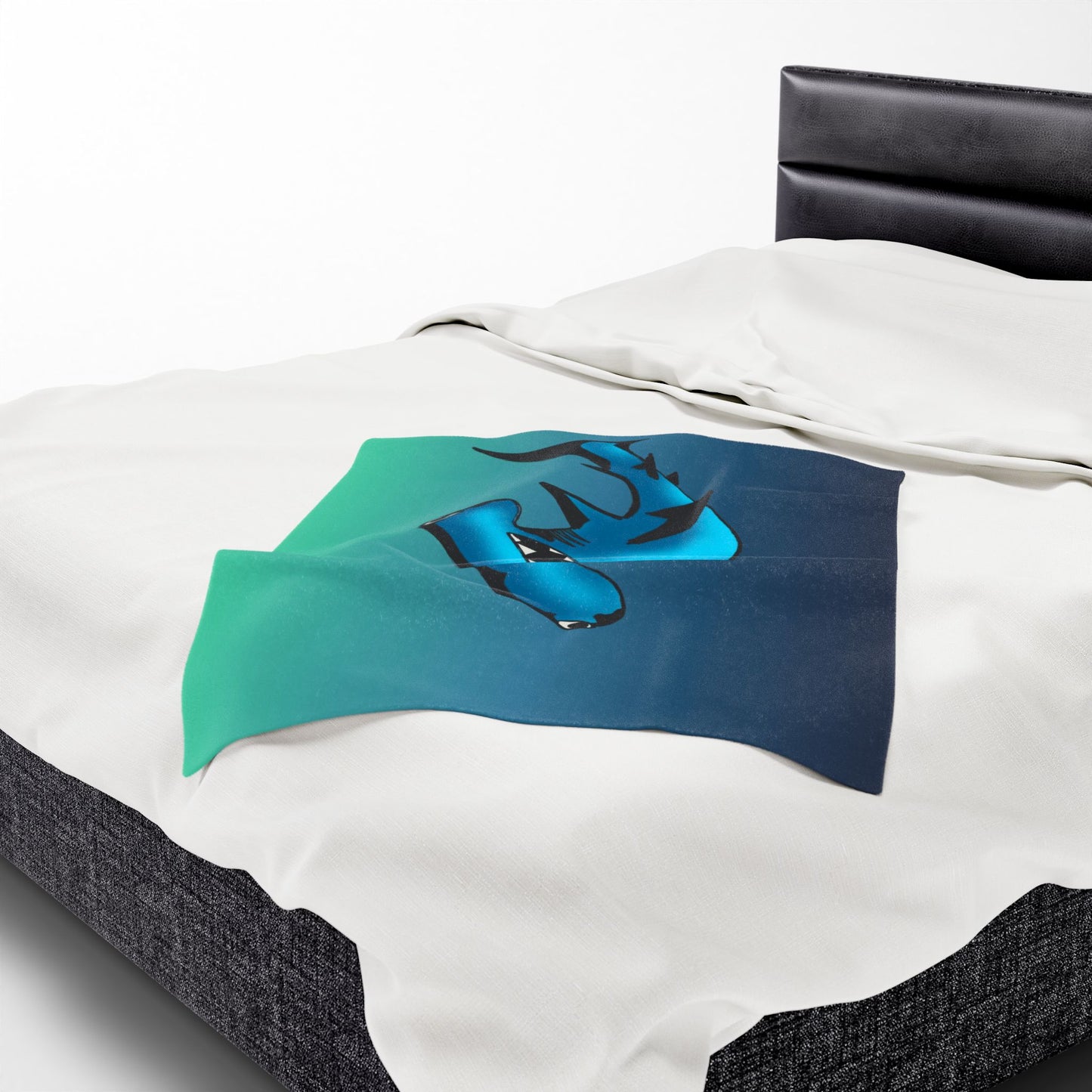 Harley Hammerhead Shark Velveteen Plush Blanket — Cute Ocean Animal Throw for Kids & Beach Lovers