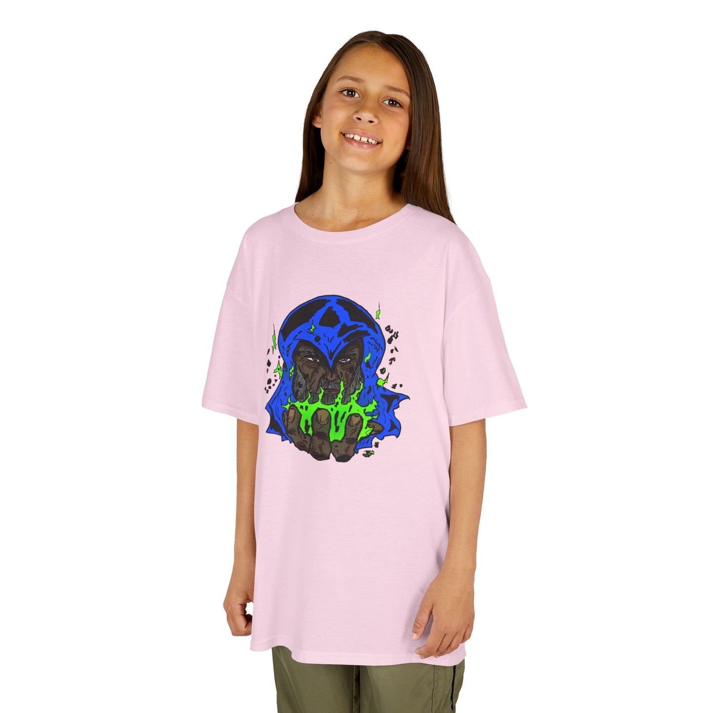 Kids Tee - Cosmic Wizard Magical Fire Sorcery Astro Mysticism Dalyn Viker Art