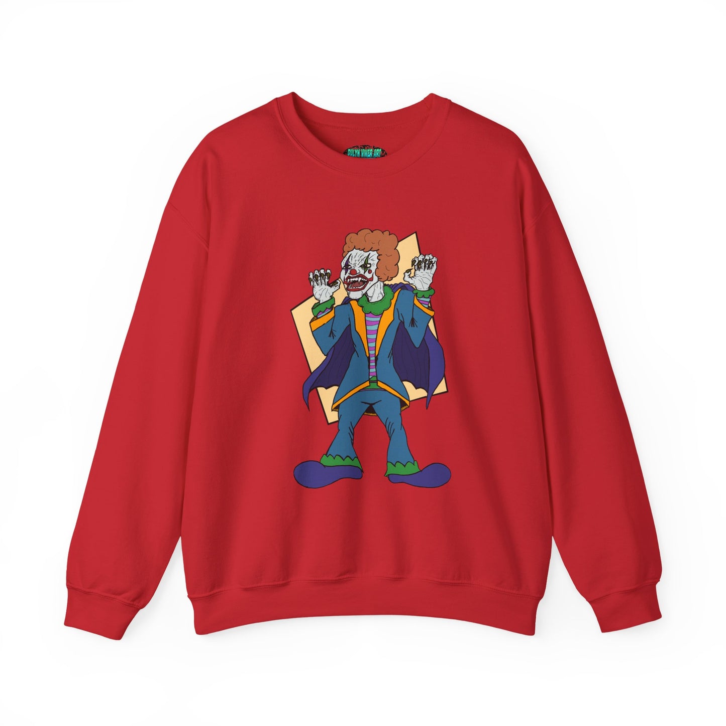 Vampire Clown Funny Horror-Inspired Unisex Crewneck Sweatshirt