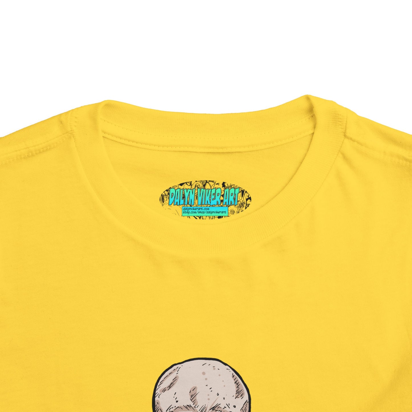 Toddler Tee — Skull with Red & Blue Electric Guitars Rock Shirt