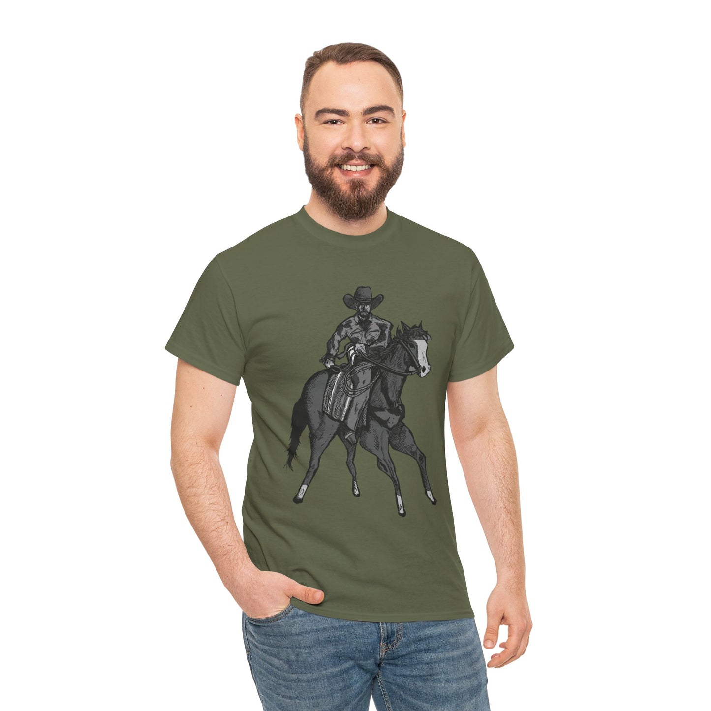 Cowboy on Horseback T‑Shirt — Vintage Western Rodeo Tee