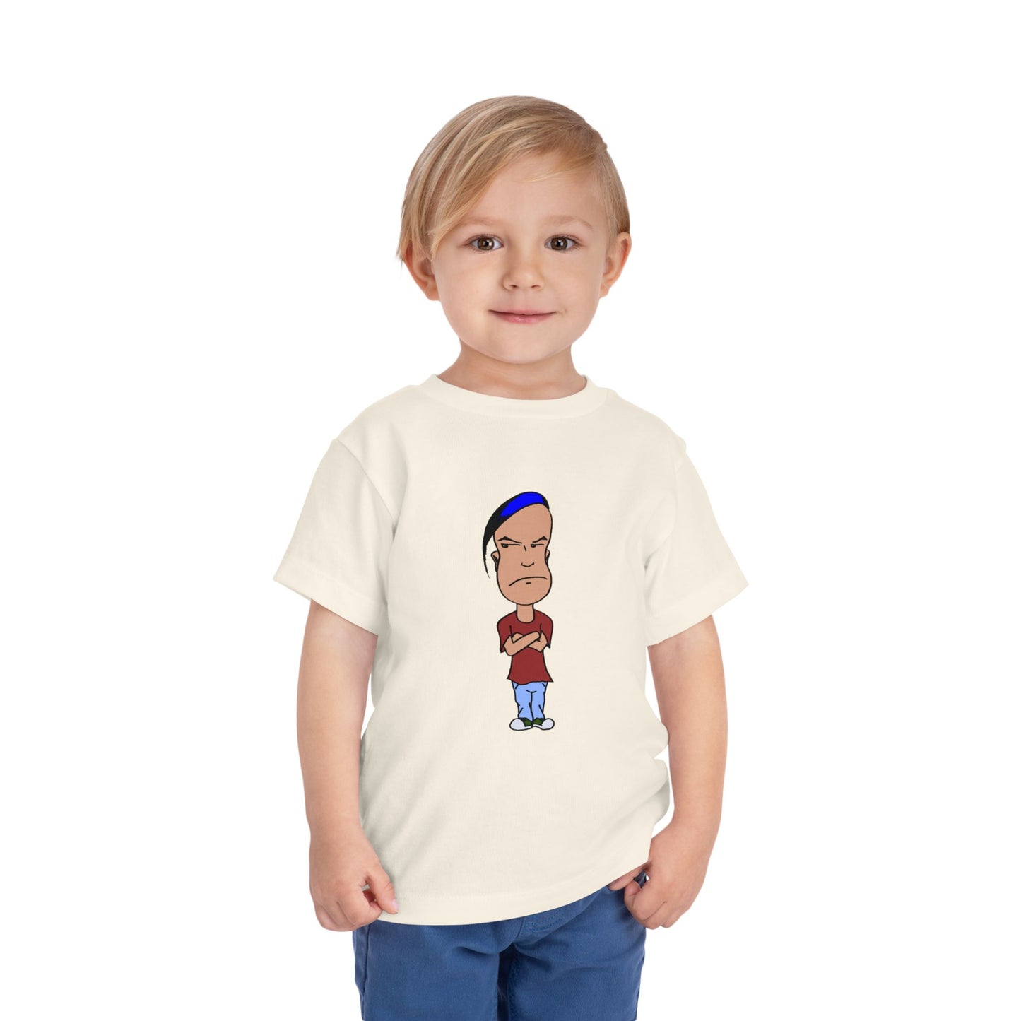 Smug Grumpy Kid Cartoon Toddler Tee