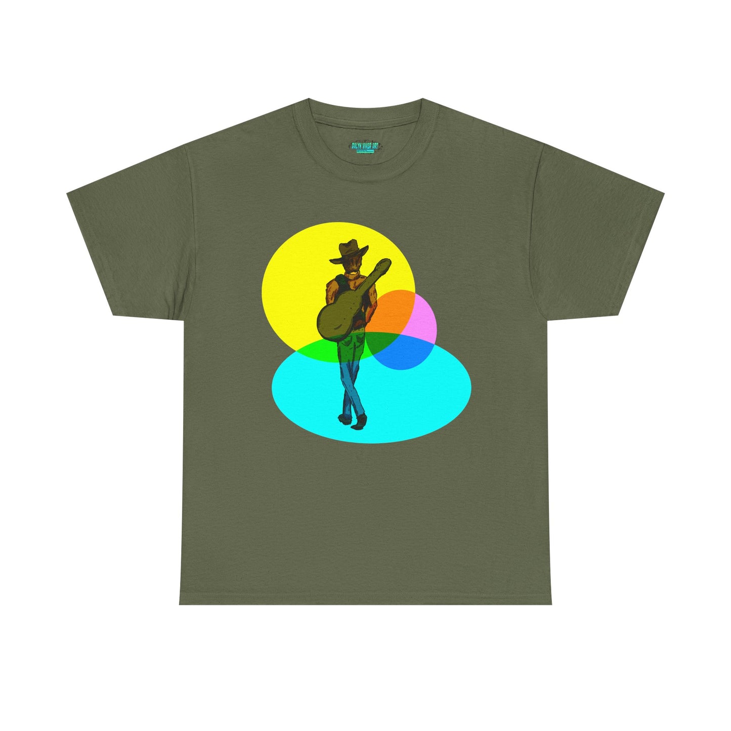 Cowboy Guitar Tee — Colorful Music T‑Shirt