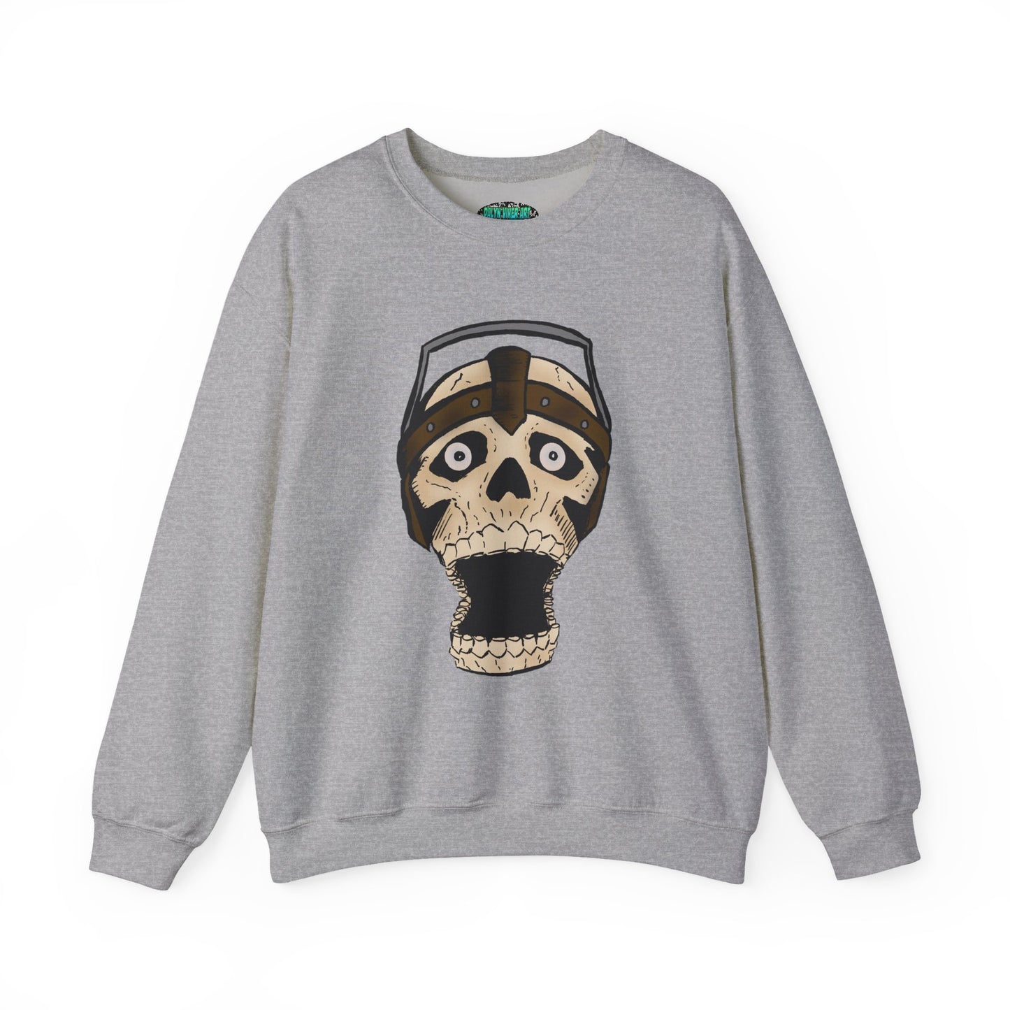 Screaming Skull Graphic Crewneck Sweatshirt - Unisex Heavy Blend