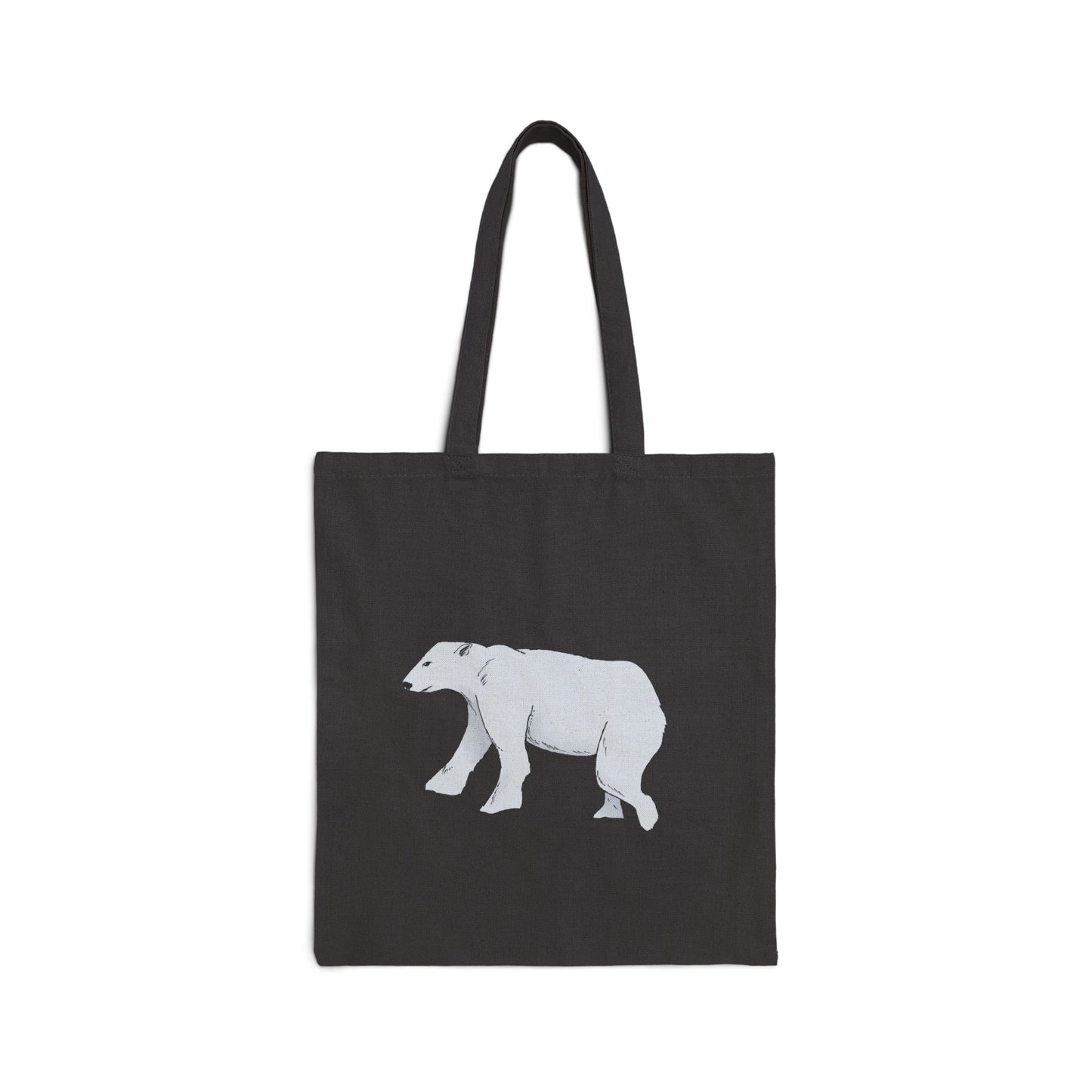 Canvas Tote Bag — Minimalist Polar Bear Eco Shopper