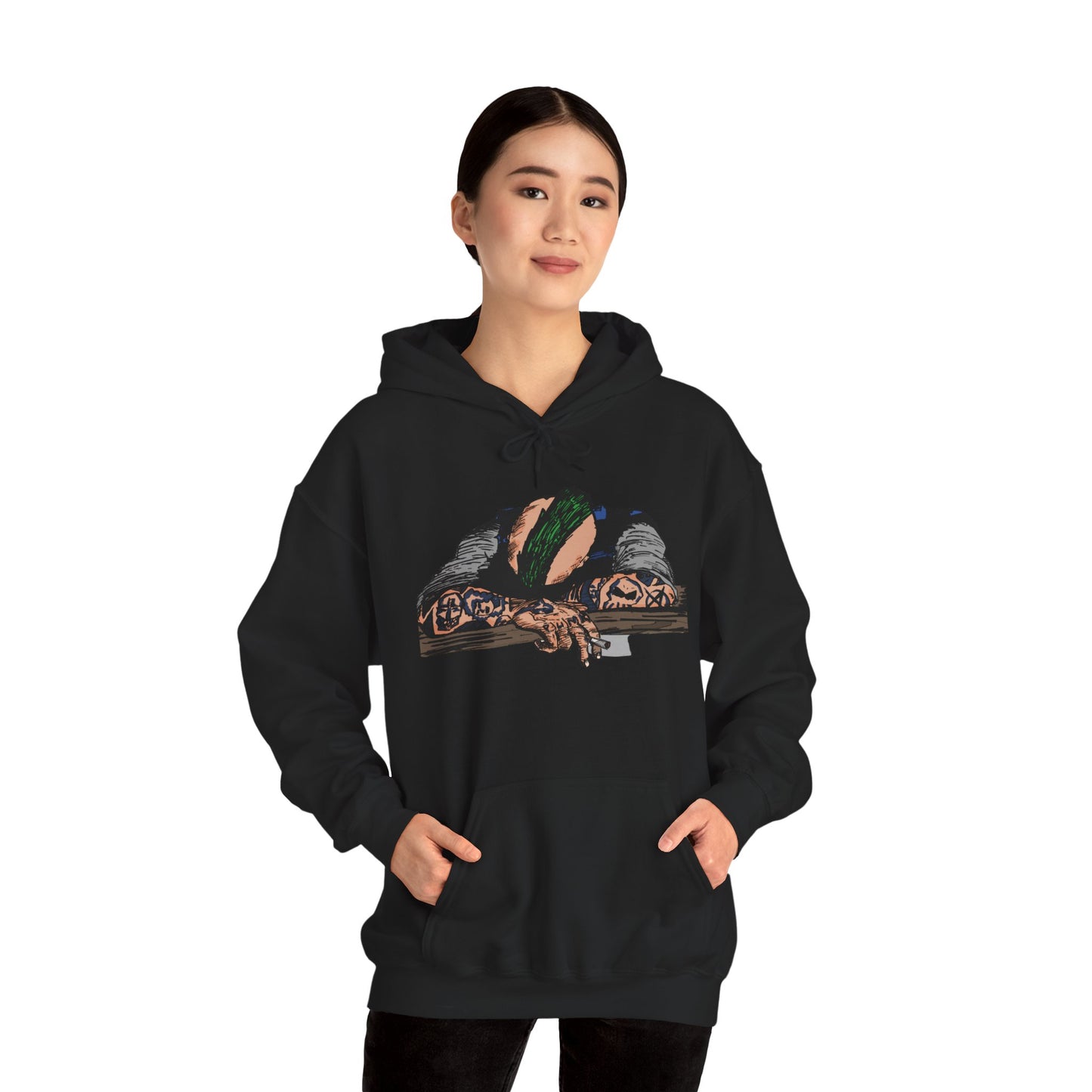 Punk and Done Color Unisex Hooded Sweatshirt, Cozy Streetwear, Unique Gift for Art Lovers, Casual Lounge Wear, Perfect for Fall Fashion