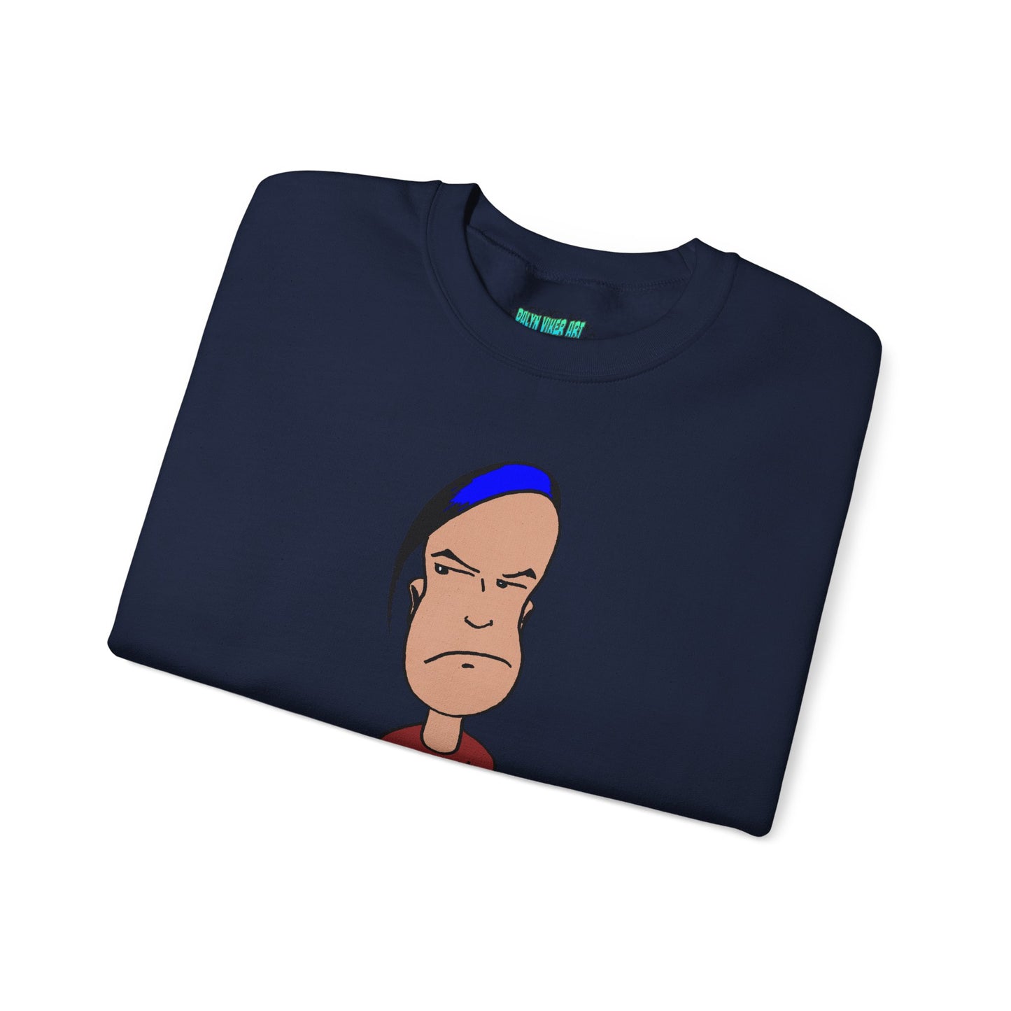 Smug Cartoon Graphic Crewneck Sweatshirt for Casual Style