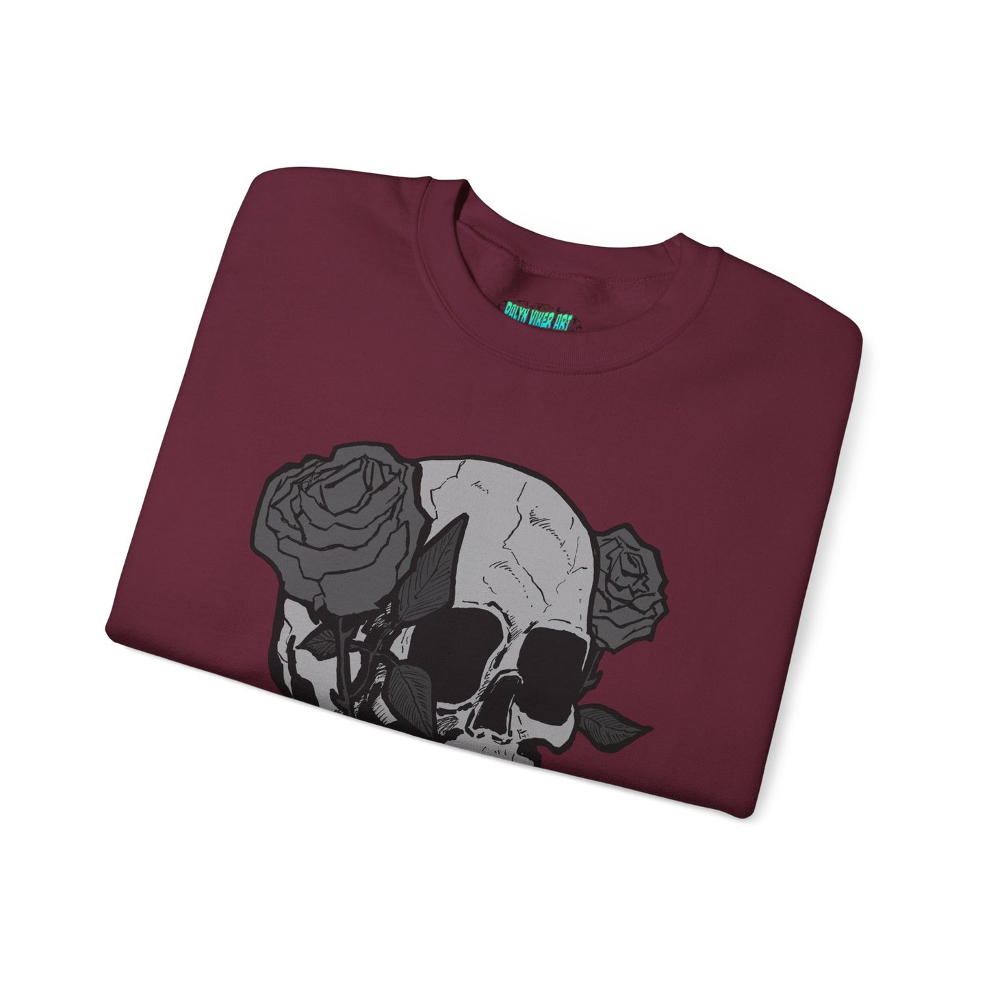 Skull and Roses Crewneck Sweatshirt - Unisex Heavy Blend™