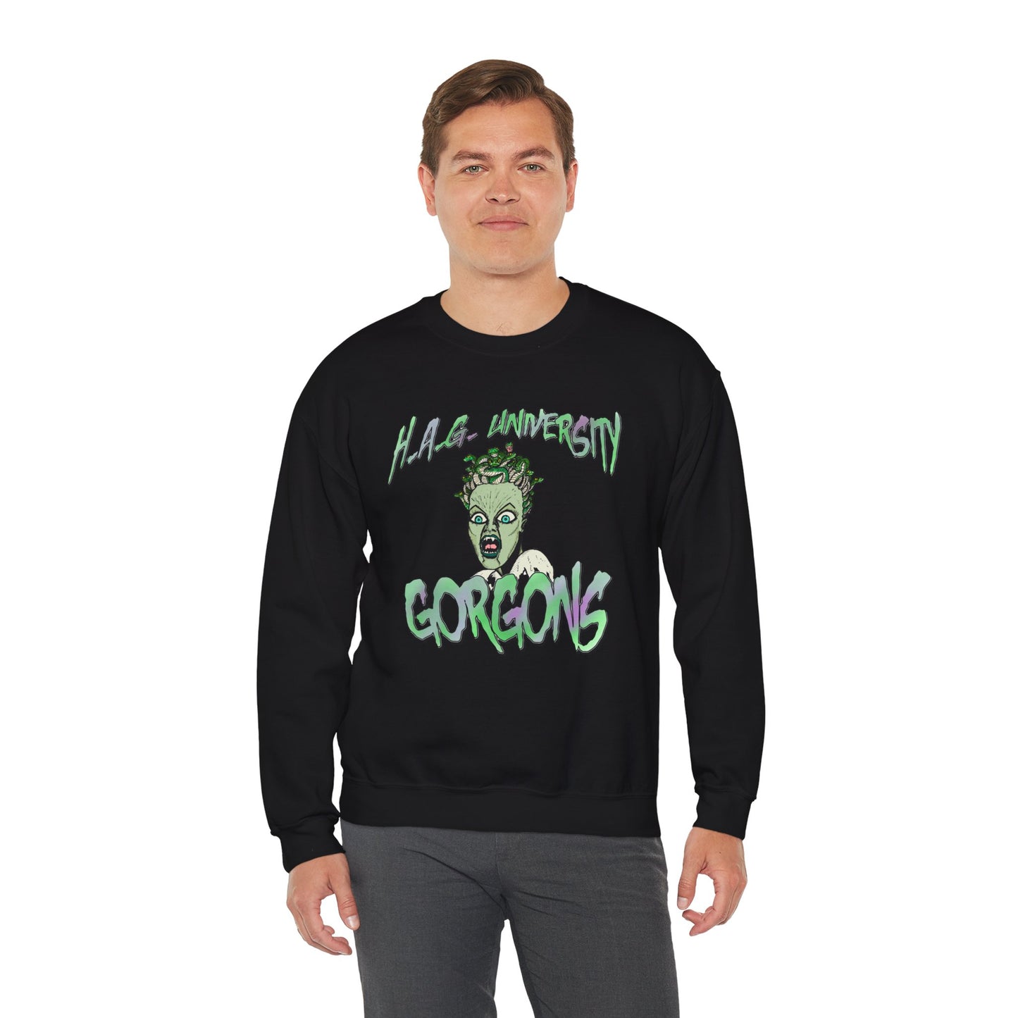 HAG University GORGONS Crewneck Sweatshirt – Unisex Heavy Blend