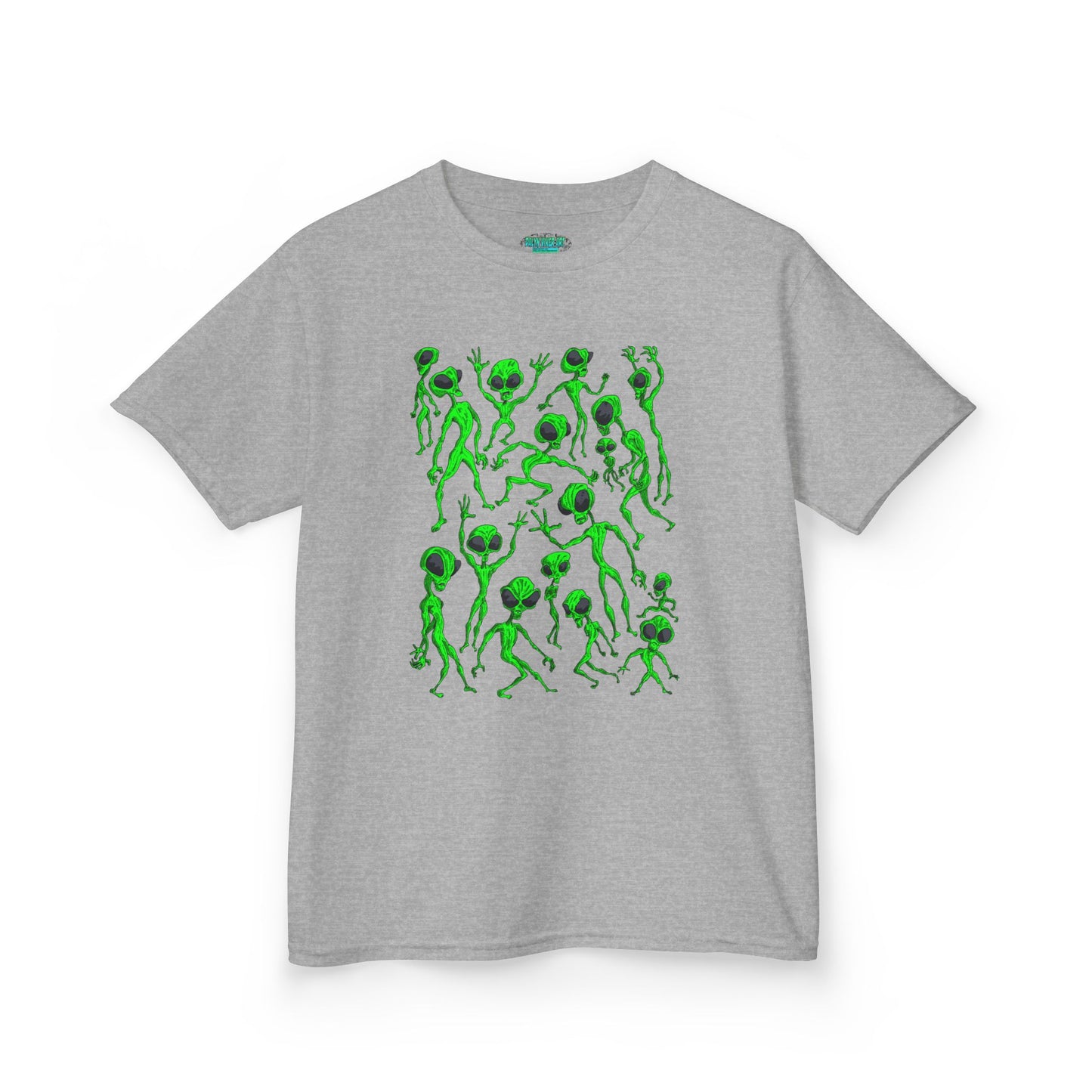 Kids Alien Dance Party T‑Shirt — Fun Green Alien Graphic Tee for Children