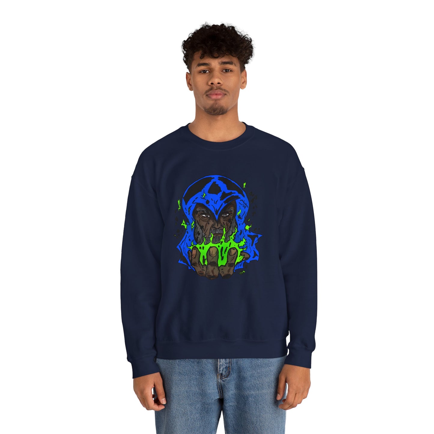 Cosmic Wizard Mystical Graphic Sweatshirt