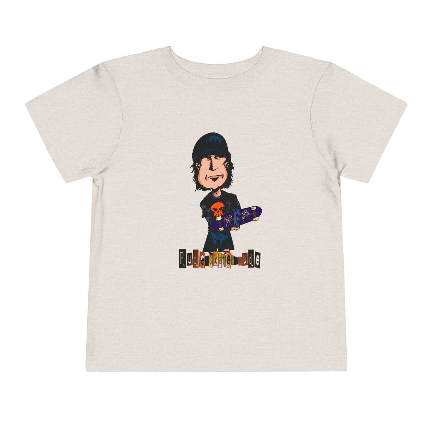 Toddler Tee — Cute Rude Skater Dude Kid Skateboard Graphic Shirt