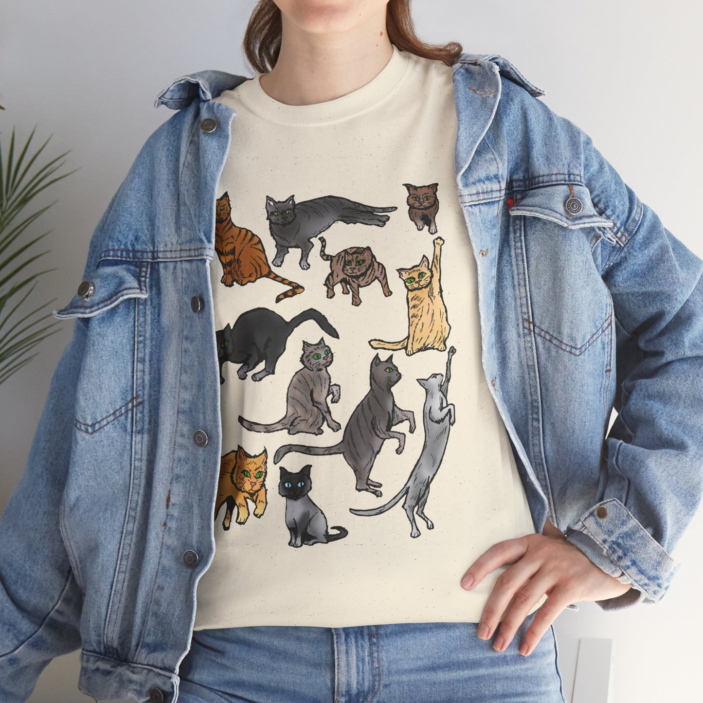 Cats Collage T-Shirt — Cute Cat Illustration Tee for Cat Lovers