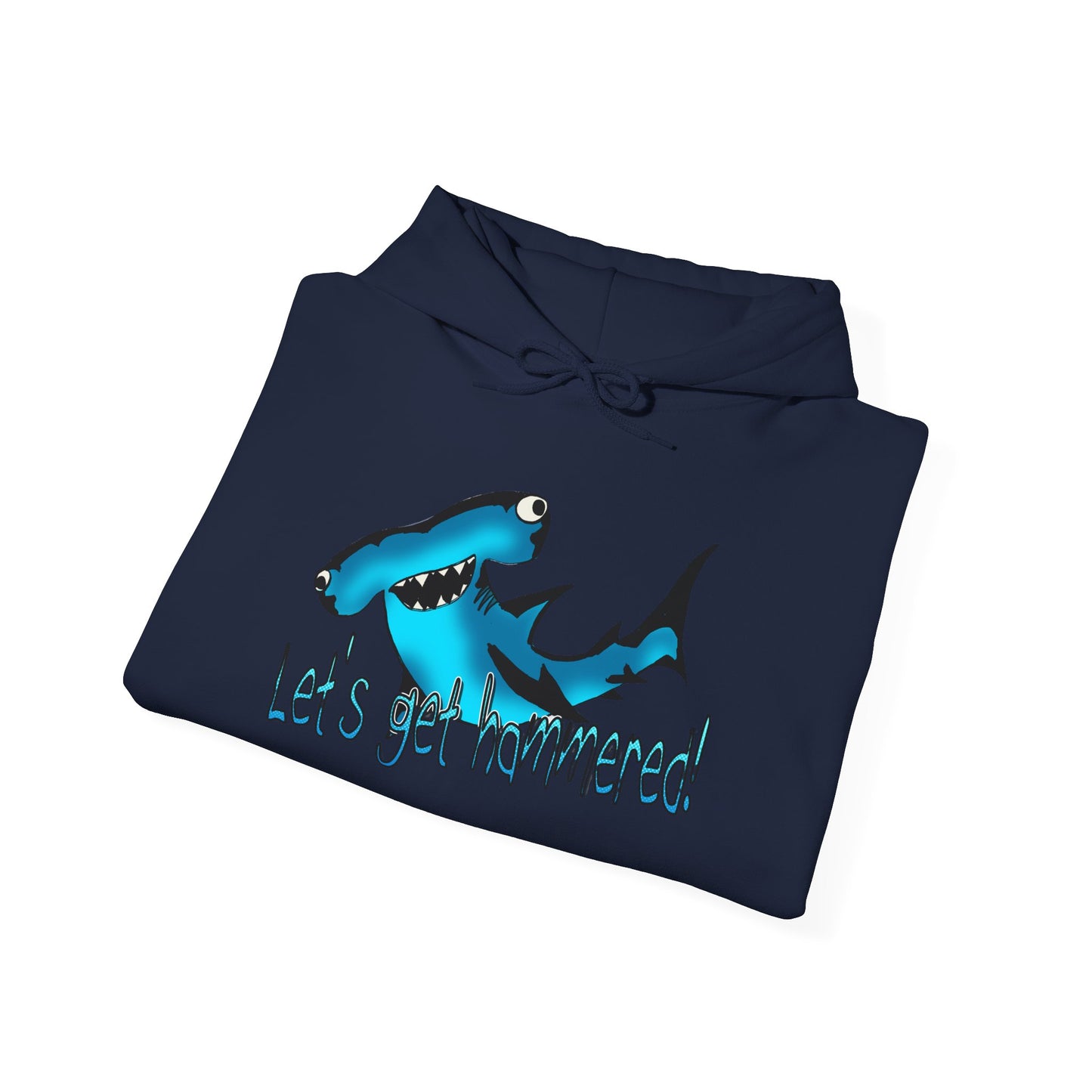 Let's Get Hammered Shark-Themed Unisex Hoodie: Let's Get Fin-tastic, Casual Wear, Gift for Ocean Lovers, Beach Party, Summer Fun