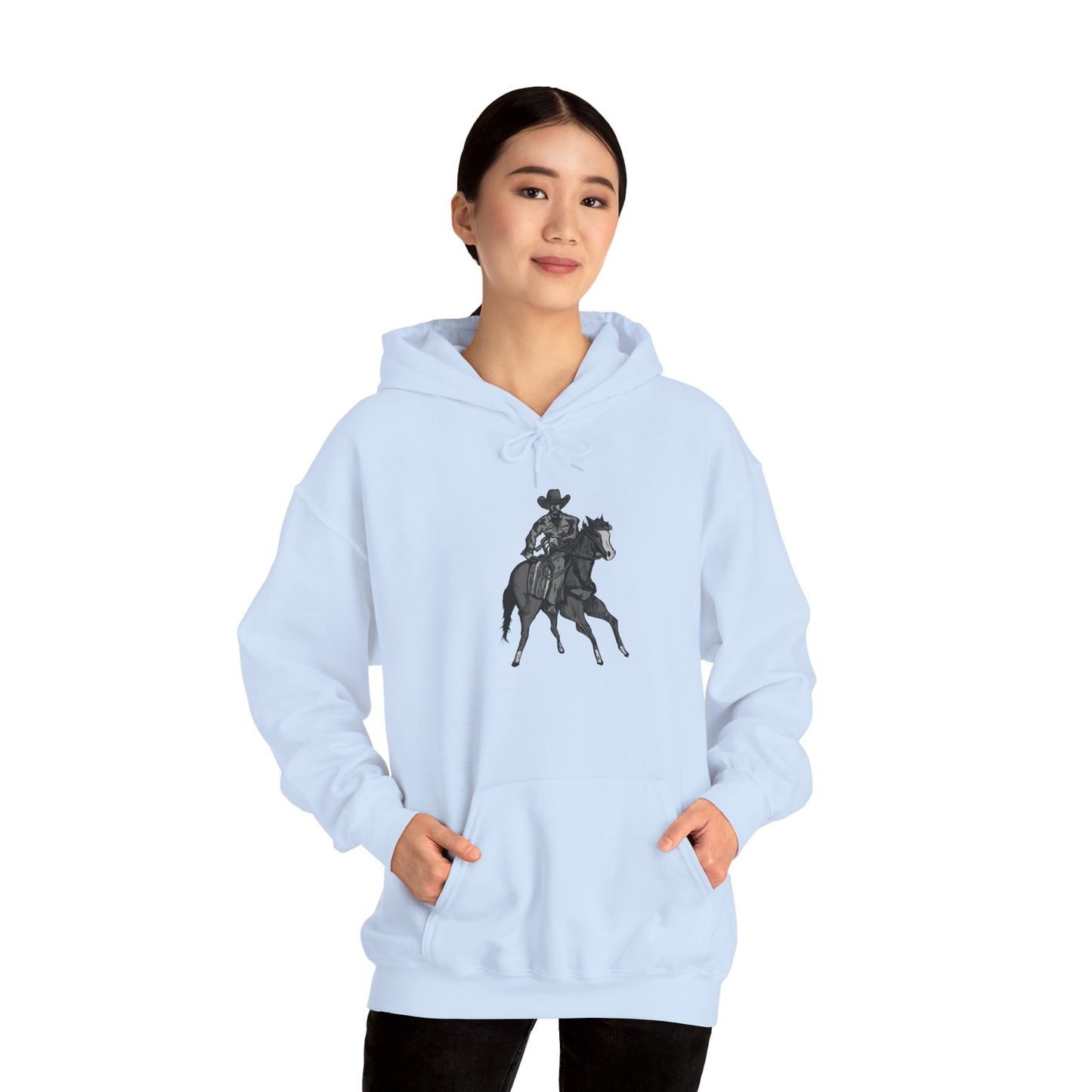 Horseback Rider Silhouette Hoodie – Western Equestrian Graphic Sweatshirt