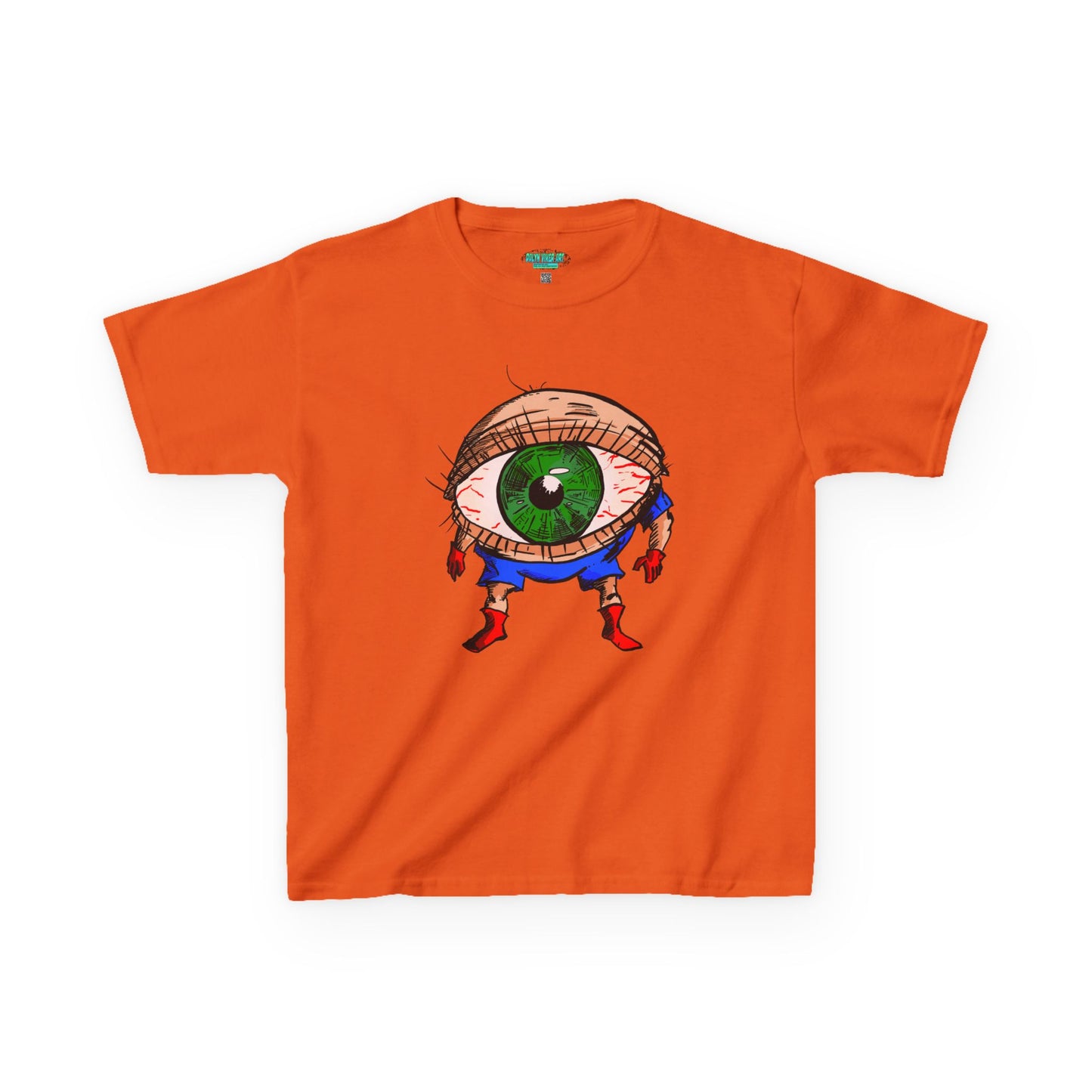 Terrif-EYE-ing Whimsical Kids Heavy Cotton Tee with Eye Design