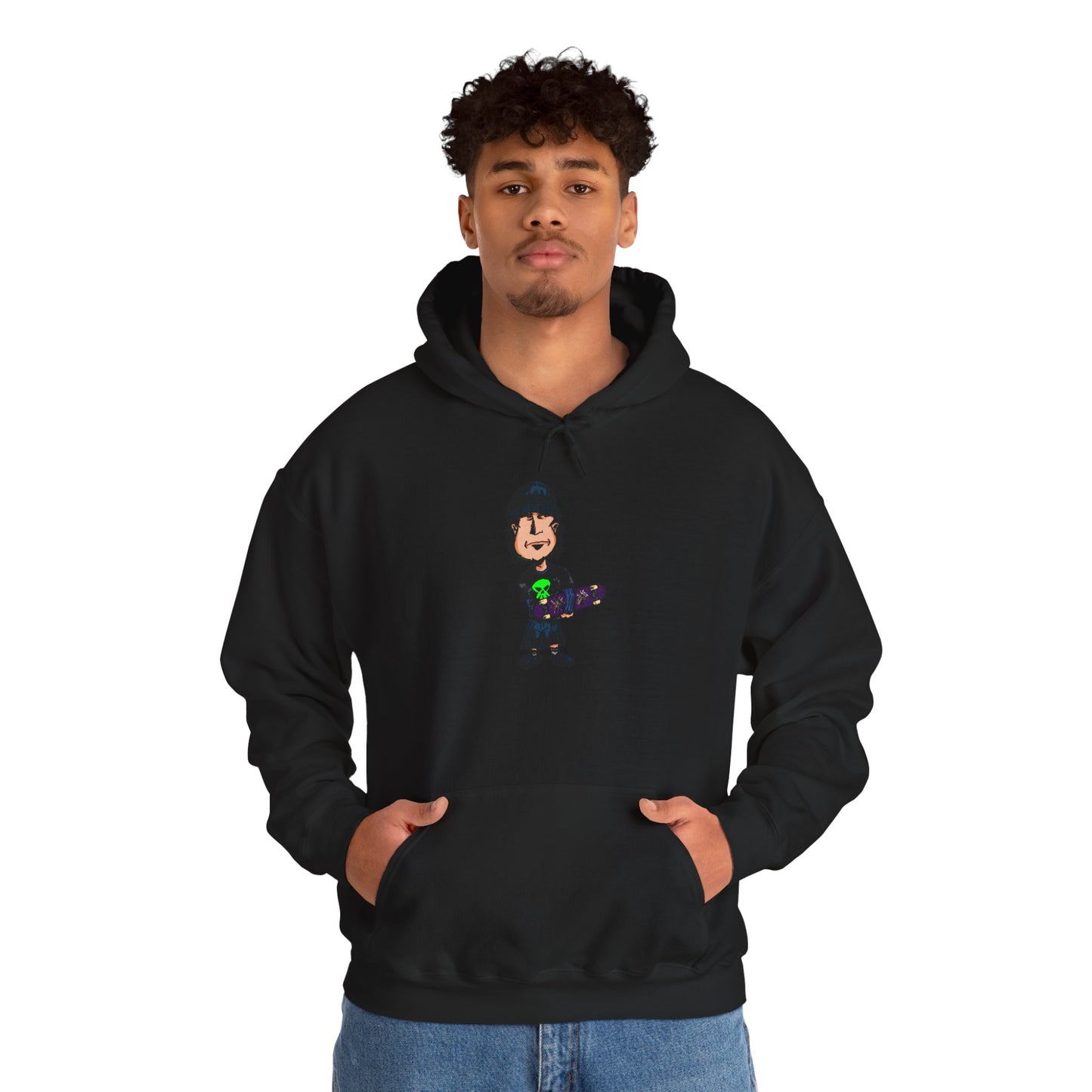Rude Skater Dude Cartoon Hoodie – Skate Punk Sweatshirt