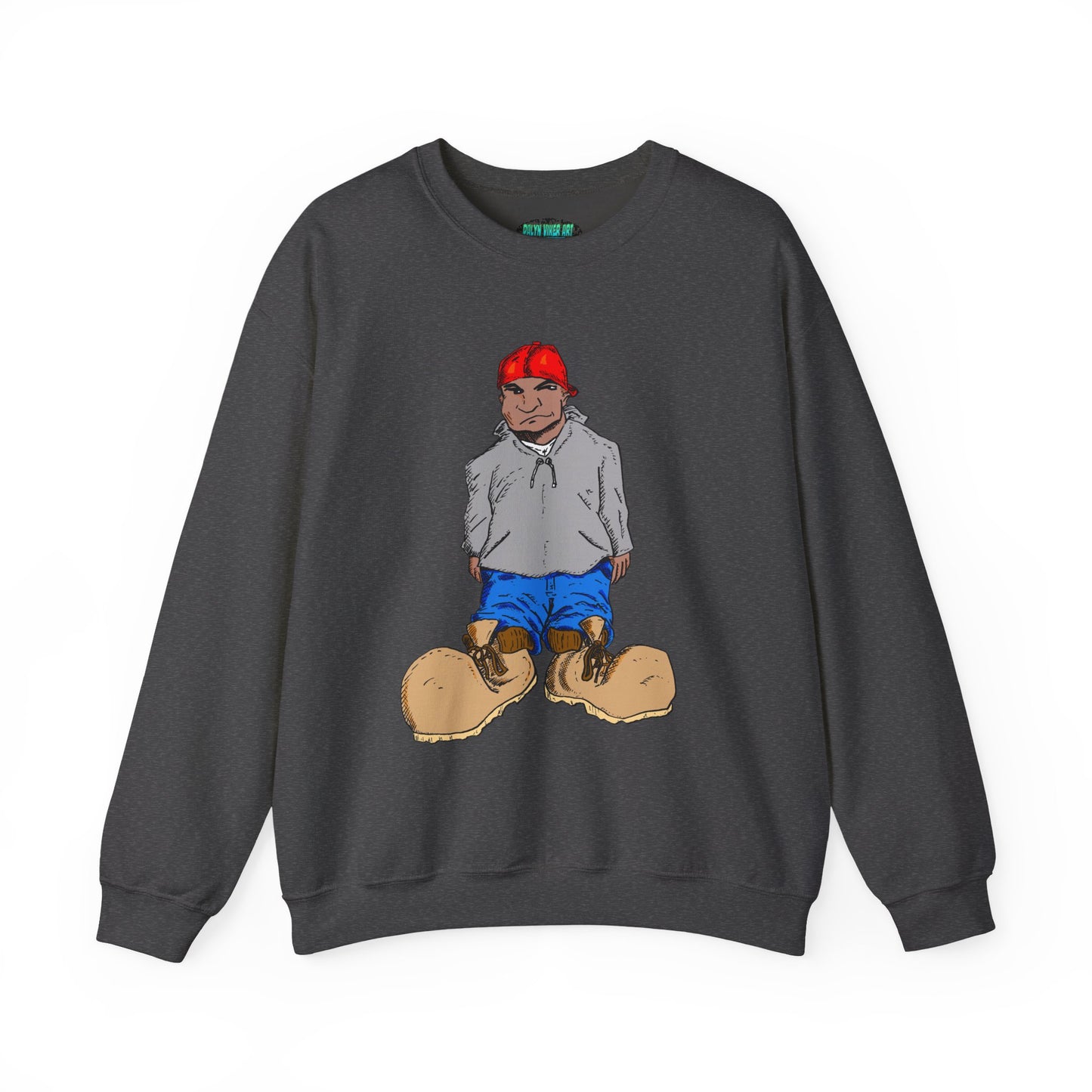 Urban Street Fun Character Boots Art Unisex Crewneck Sweatshirt