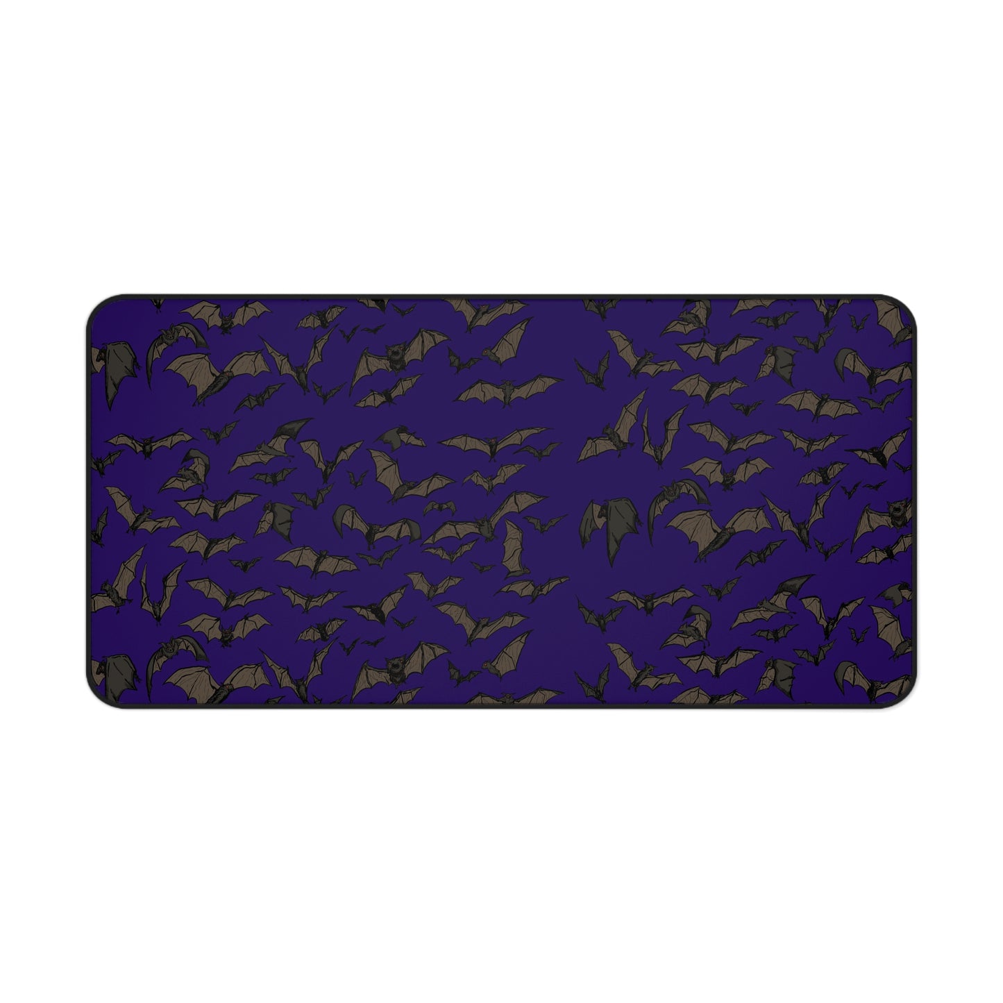 Purple Bat Desk Mat | Gothic Office Decor, Halloween Home Office, Spooky Gifts, Unique Desk Accessories, Bat-Themed Workspace