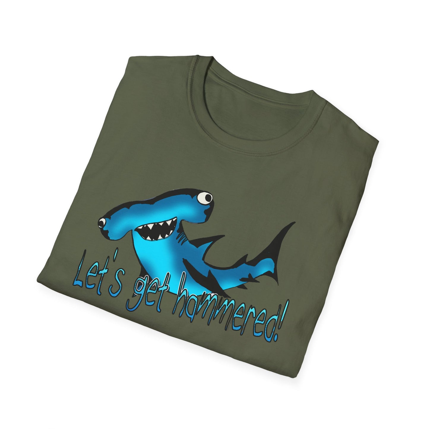 Hammered Shark Unisex T-Shirt – Let's Get Crunk Drinking Shirt