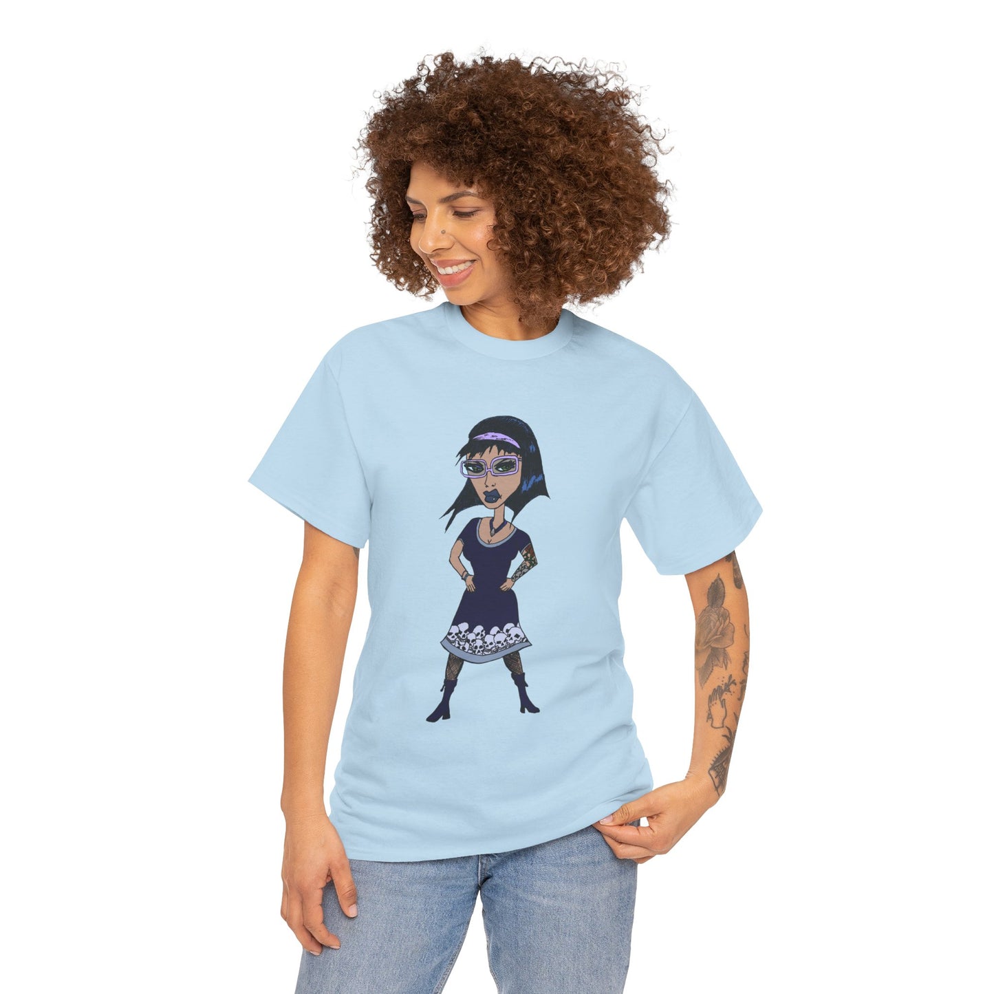 Gothic Doll T-Shirt — Retro Vampire Girl Graphic Tee