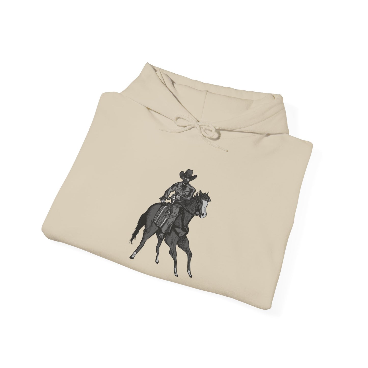 Horseback Rider Silhouette Hoodie – Western Equestrian Graphic Sweatshirt
