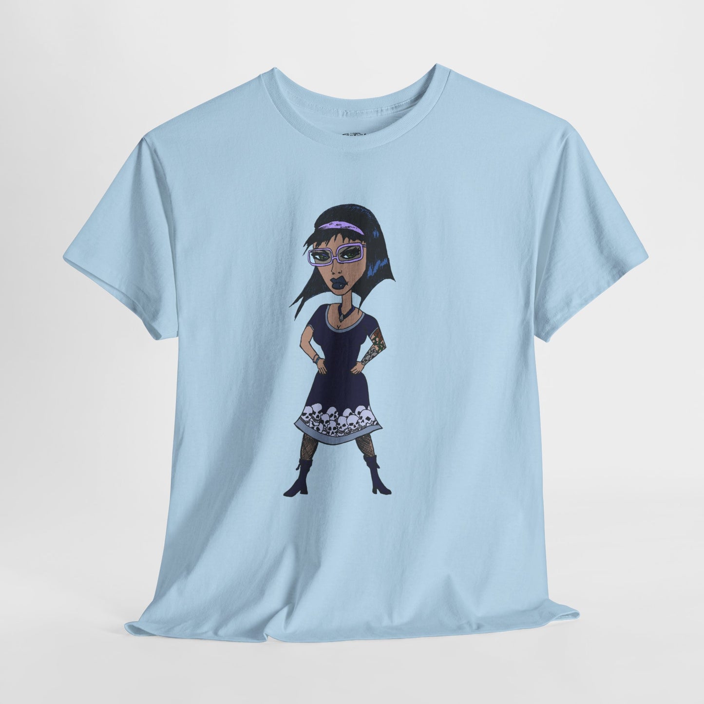 Gothic Doll T-Shirt — Retro Vampire Girl Graphic Tee