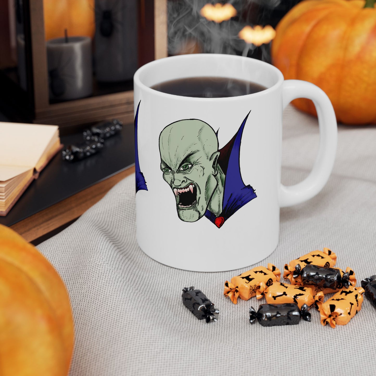 Bloodsucking Vampire Ceramic Mug, (11oz)