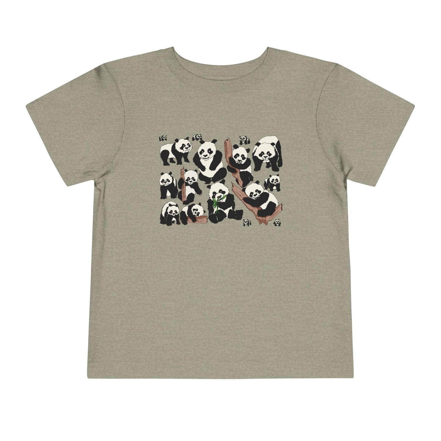 Panda Faces Toddler Tee — Cute Cartoon Panda Print