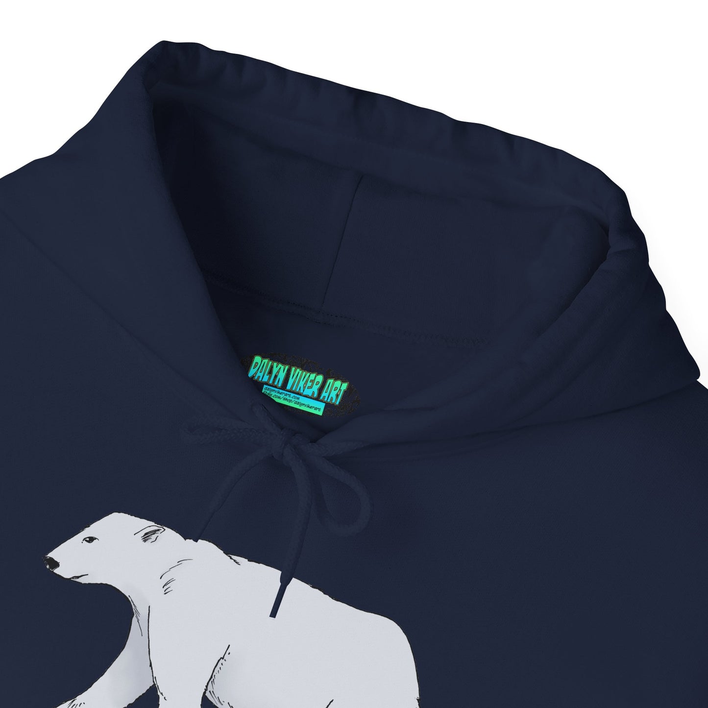 Cozy Polar Bear Hoodie - Warm Winter Fashion, Unisex Sweatshirt, Gift for Animal Lovers, Perfect for Cold Days, Cute Outdoor Wear