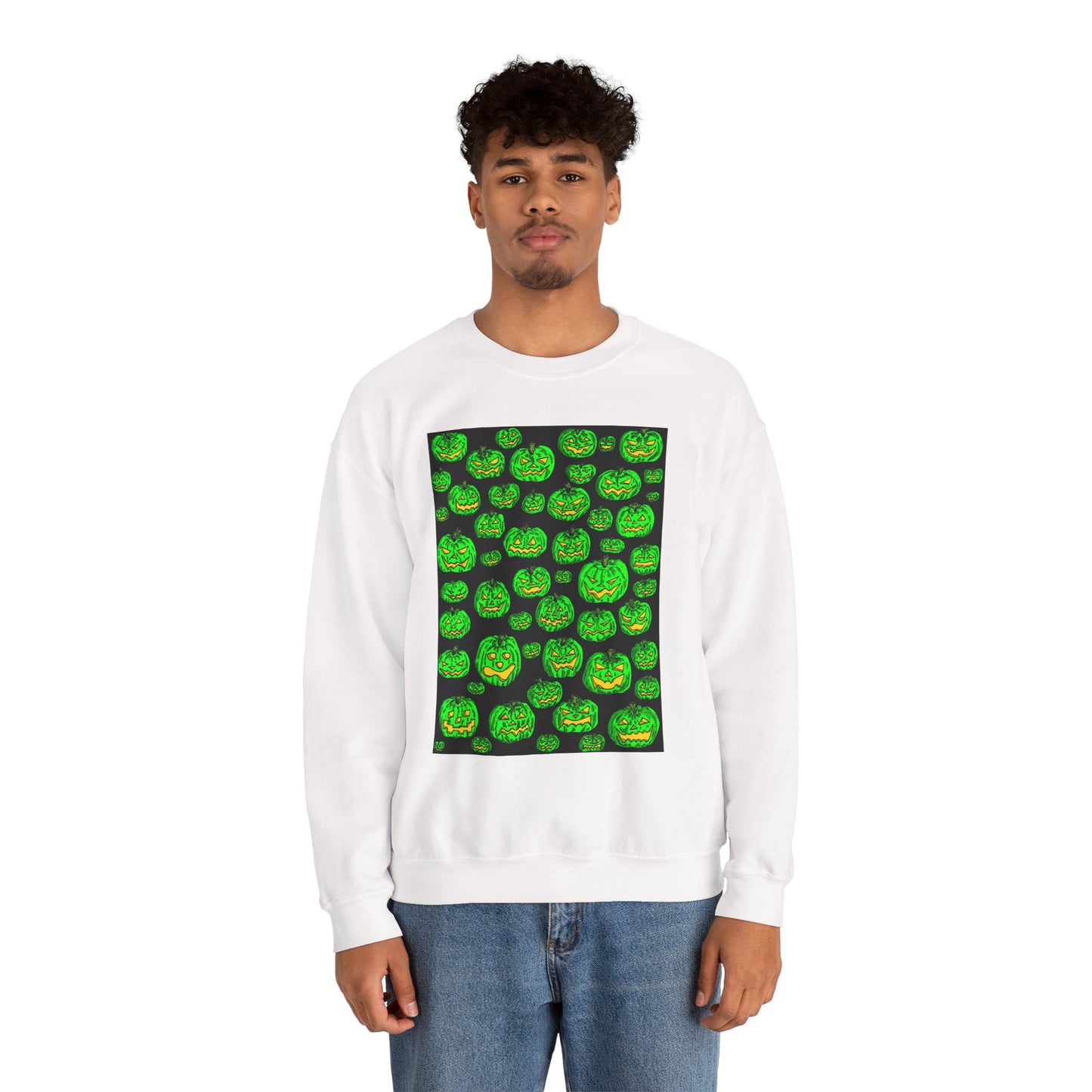 Halloween Pumpkin Crewneck Sweatshirt