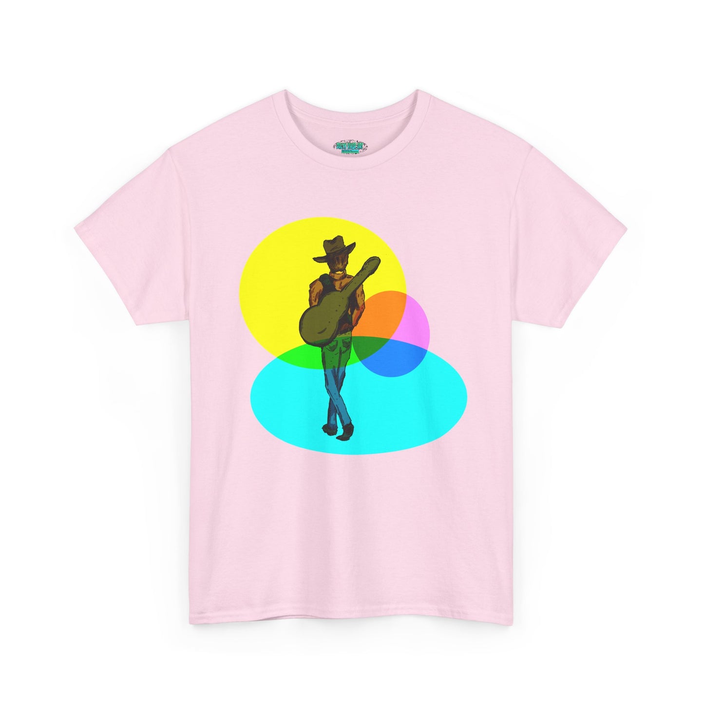 Cowboy Guitar Tee — Colorful Music T‑Shirt