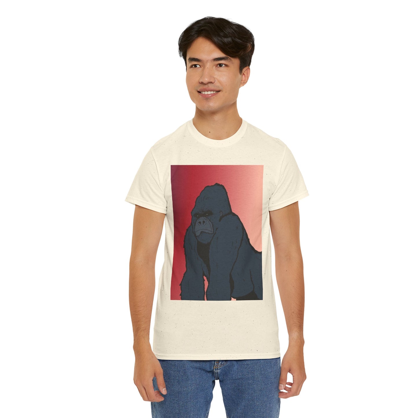 Gorilla Graphic Tee — Vintage Sunset Primate Illustration Shirt