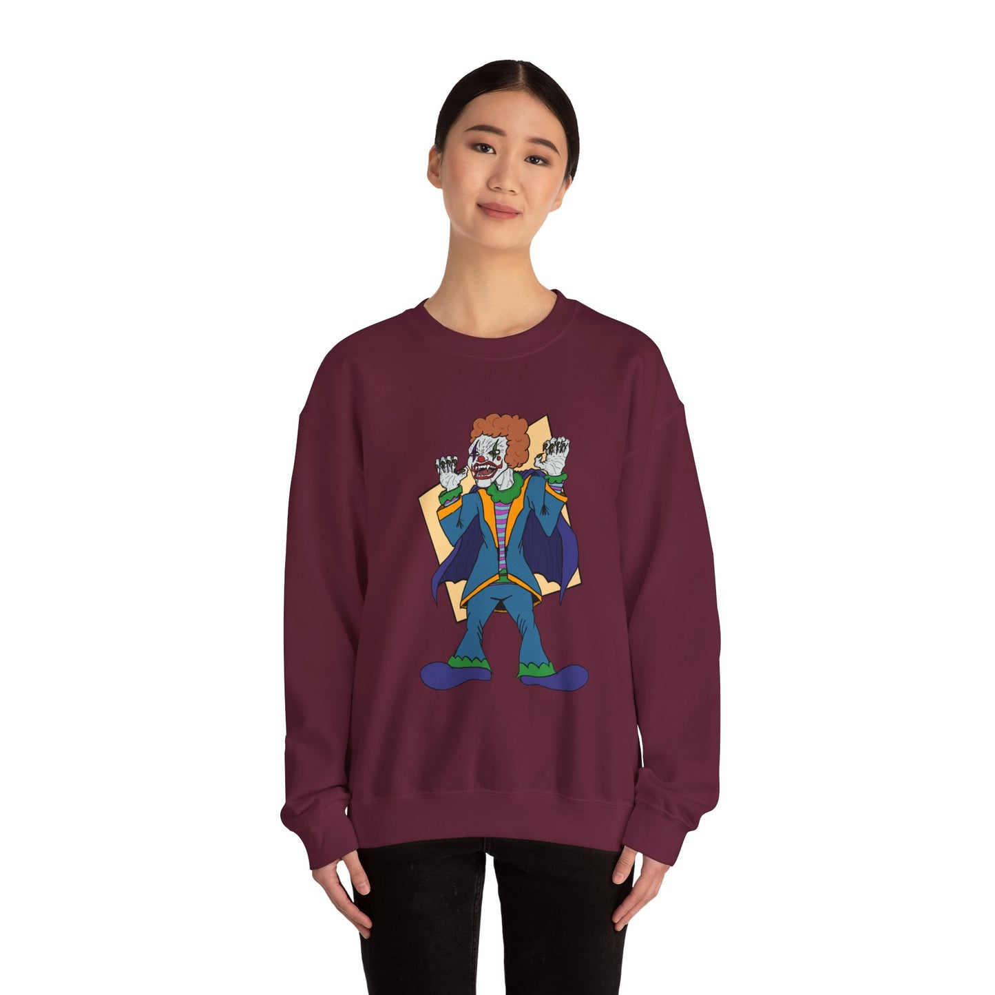 Vampire Clown Funny Horror-Inspired Unisex Crewneck Sweatshirt