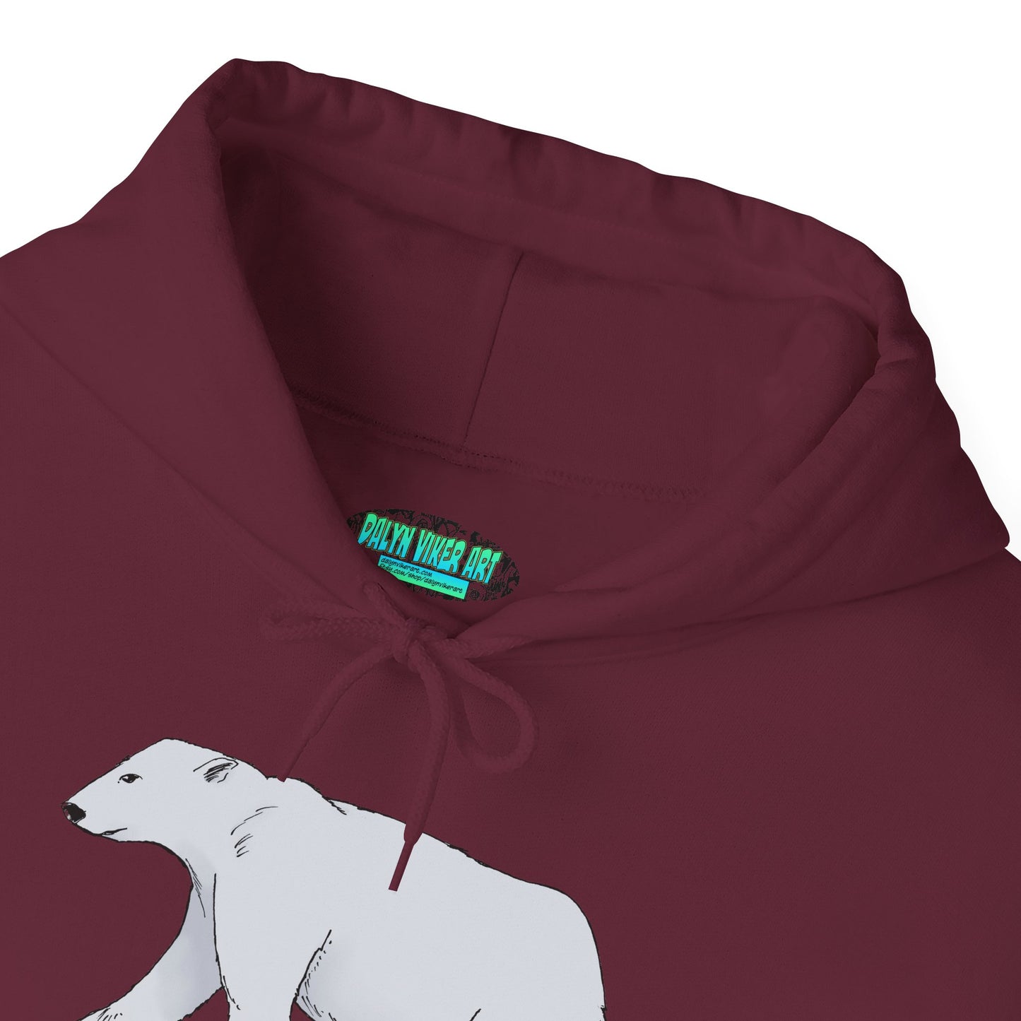 Cozy Polar Bear Hoodie - Warm Winter Fashion, Unisex Sweatshirt, Gift for Animal Lovers, Perfect for Cold Days, Cute Outdoor Wear