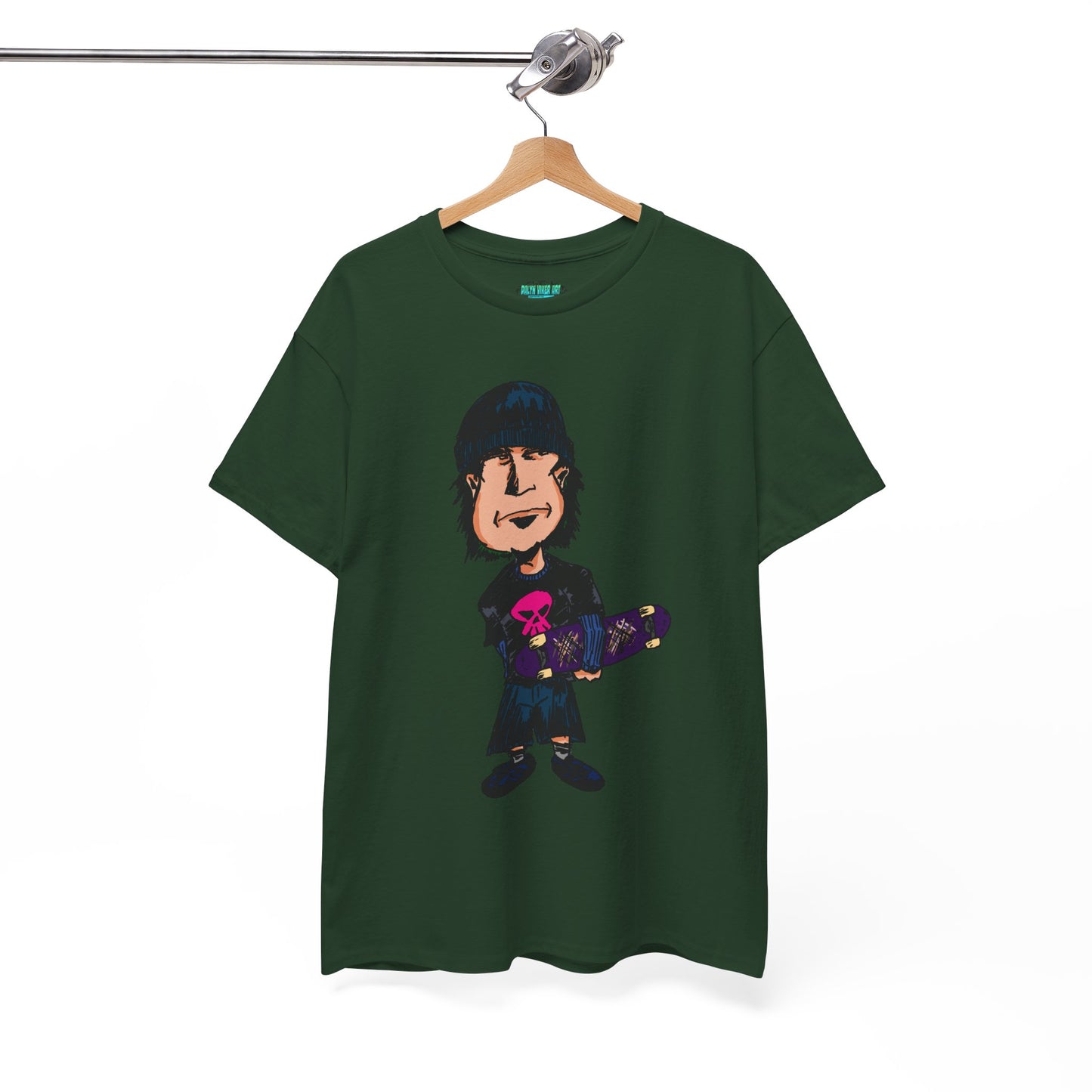Rude Skater Dude - Skate Punk - Skater Kid Cartoon T‑Shirt — Cute Skateboarder Graphic Tee