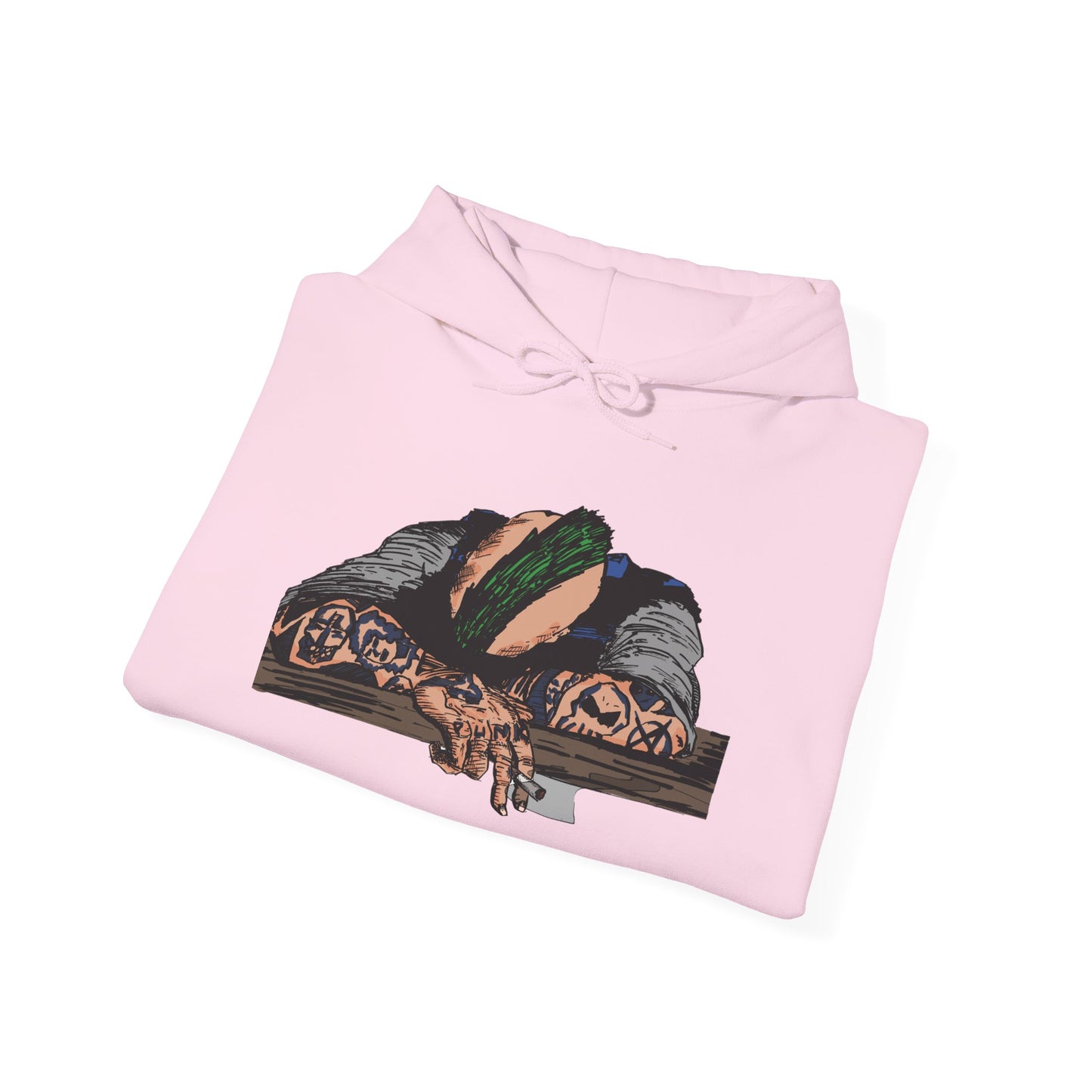 Punk and Done Color Unisex Hooded Sweatshirt, Cozy Streetwear, Unique Gift for Art Lovers, Casual Lounge Wear, Perfect for Fall Fashion