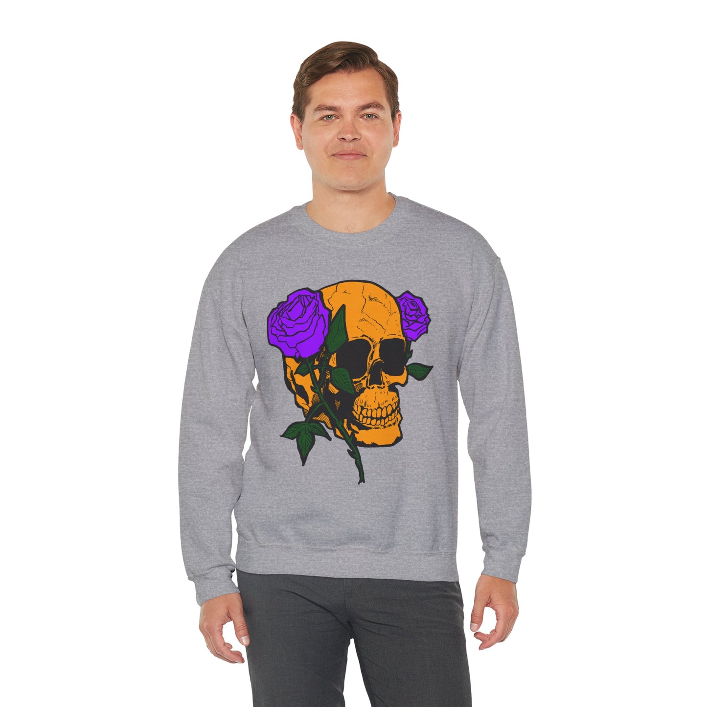 Skull & Roses Sweatshirt - Unisex Heavy Blend™ Crewneck