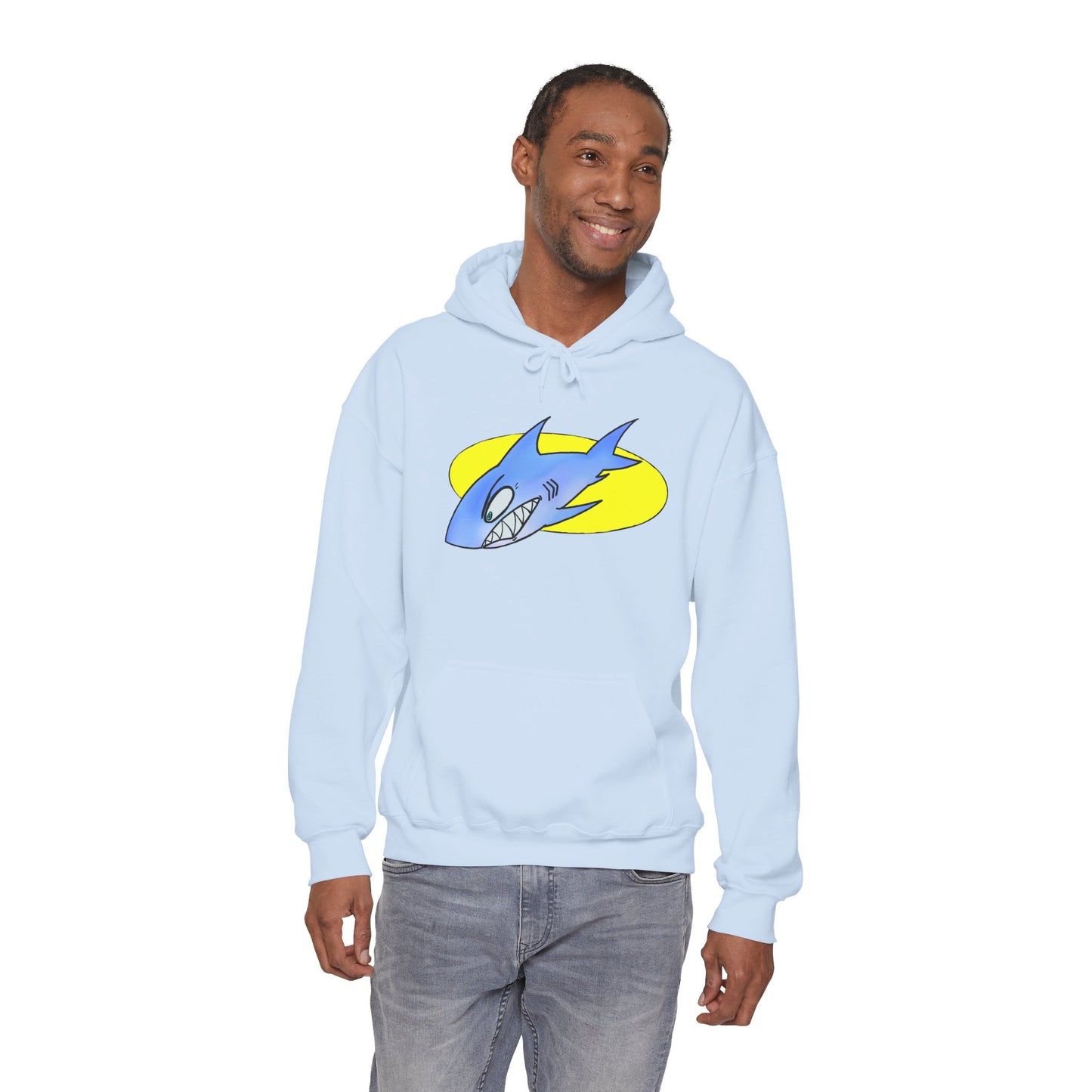 Cool Shark Graphic Hoodie - Unisex Heavy Blend Sweatshirt for Ocean Lovers, Gift for Men and Women, Beach Vibes, Casual Wear, Unique Design