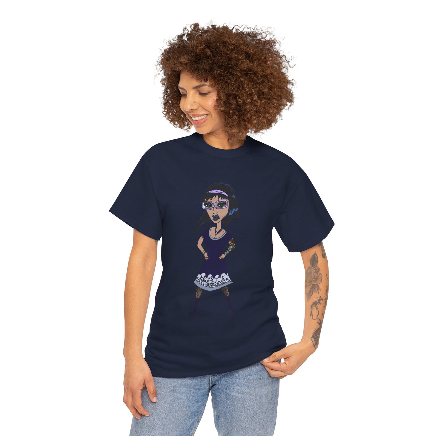 Gothic Doll T-Shirt — Retro Vampire Girl Graphic Tee