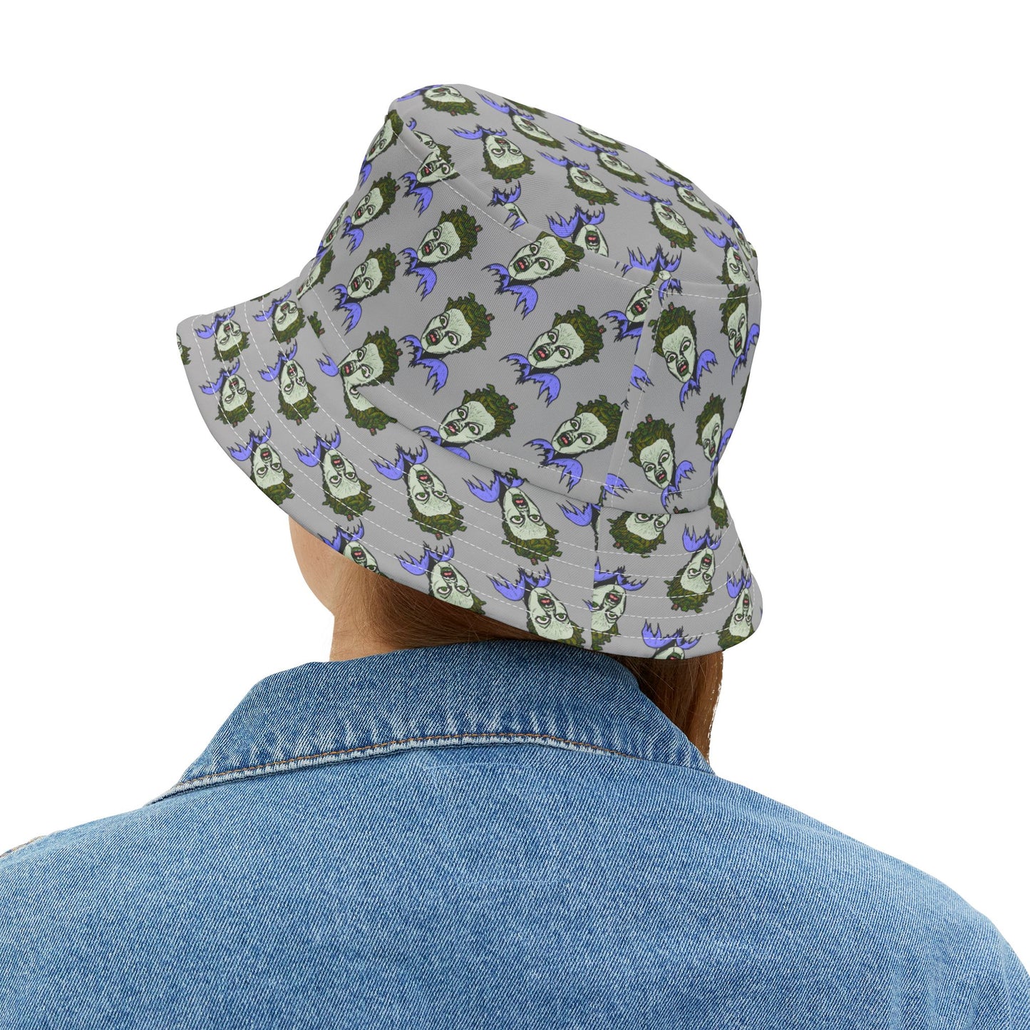Unique Medusa AOP Bucket Hat for Trendsetters | Stylish Bucket Hat, Streetwear Accessories, Festival Fashion, Summer Hat, Unisex Style