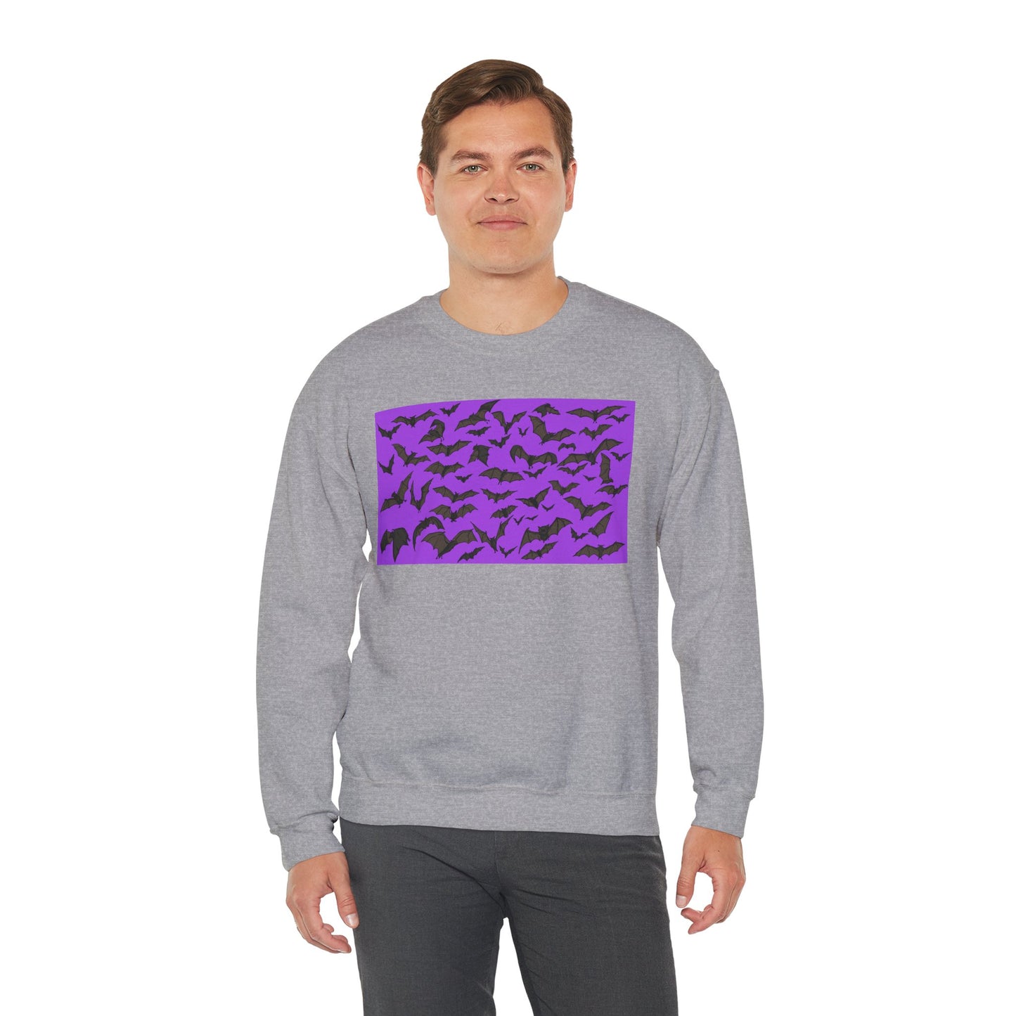 Spooky Bat Crewneck Sweatshirt for Halloween