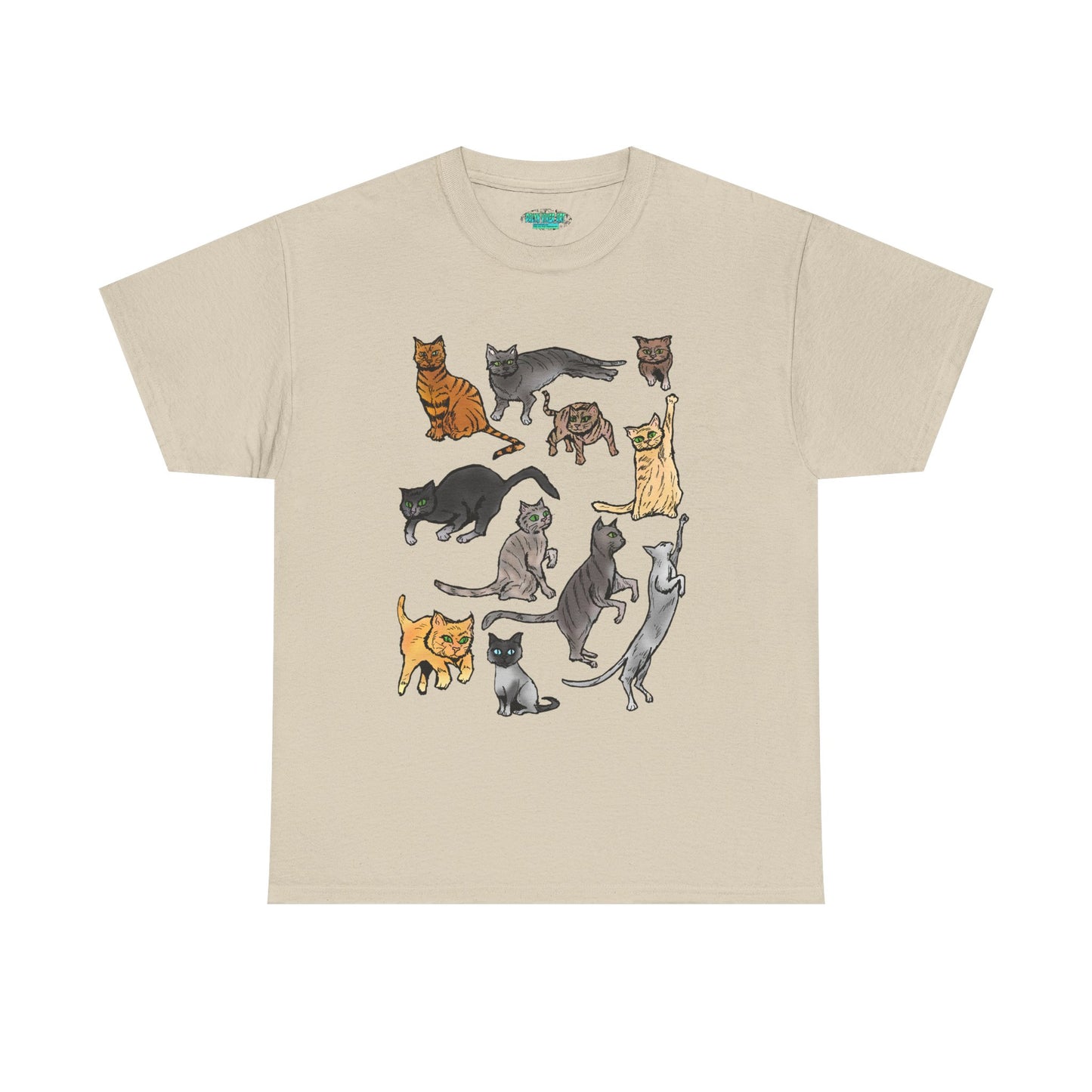 Cats Collage T-Shirt — Cute Cat Illustration Tee for Cat Lovers